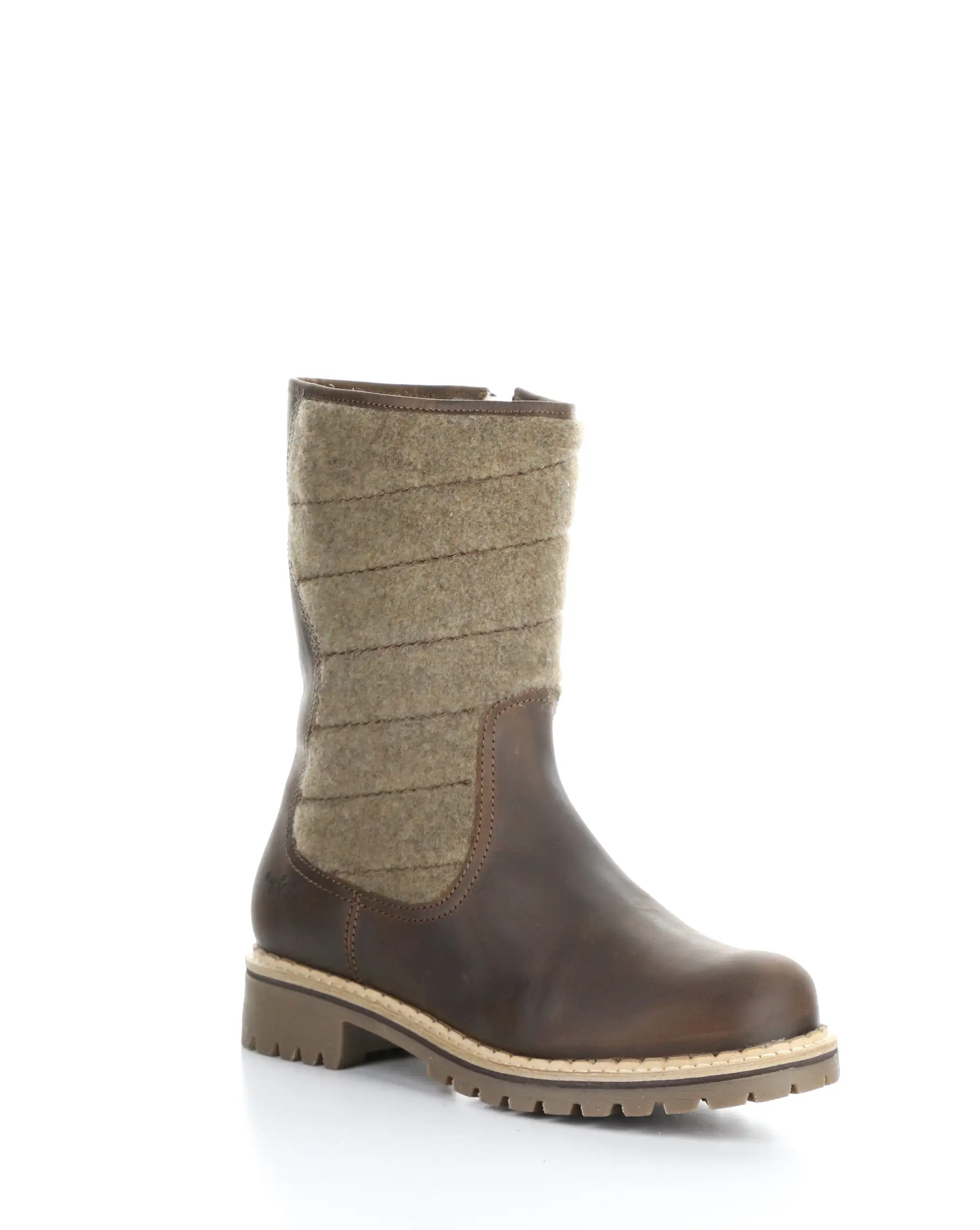 HARLYN CAMEL/BEIGE Round Toe Boots