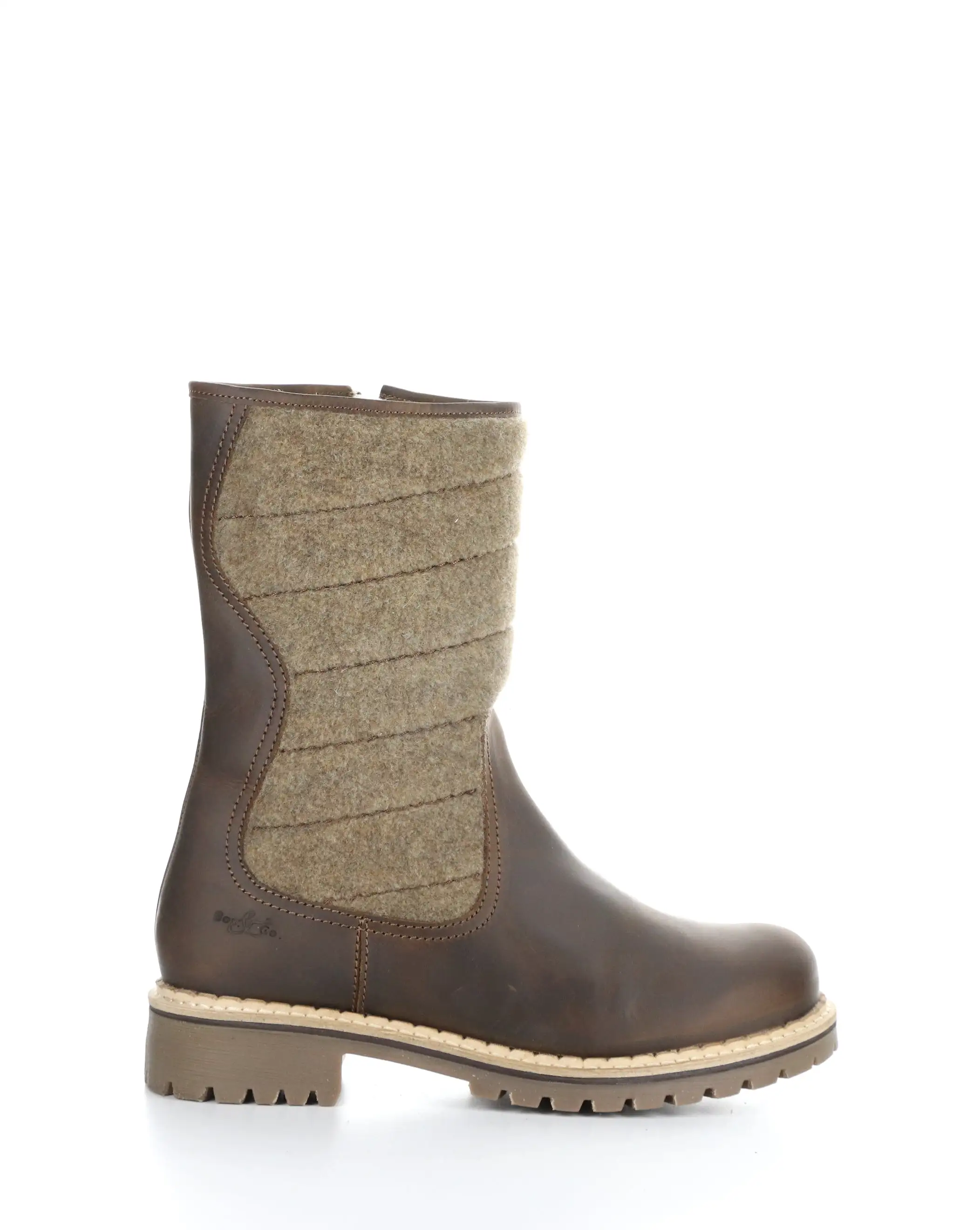 HARLYN CAMEL/BEIGE Round Toe Boots