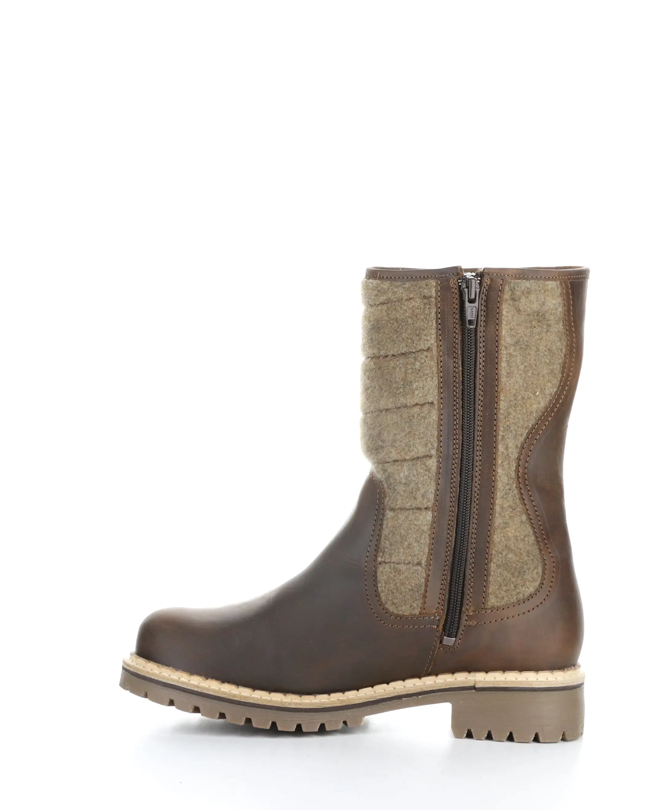 HARLYN CAMEL/BEIGE Round Toe Boots