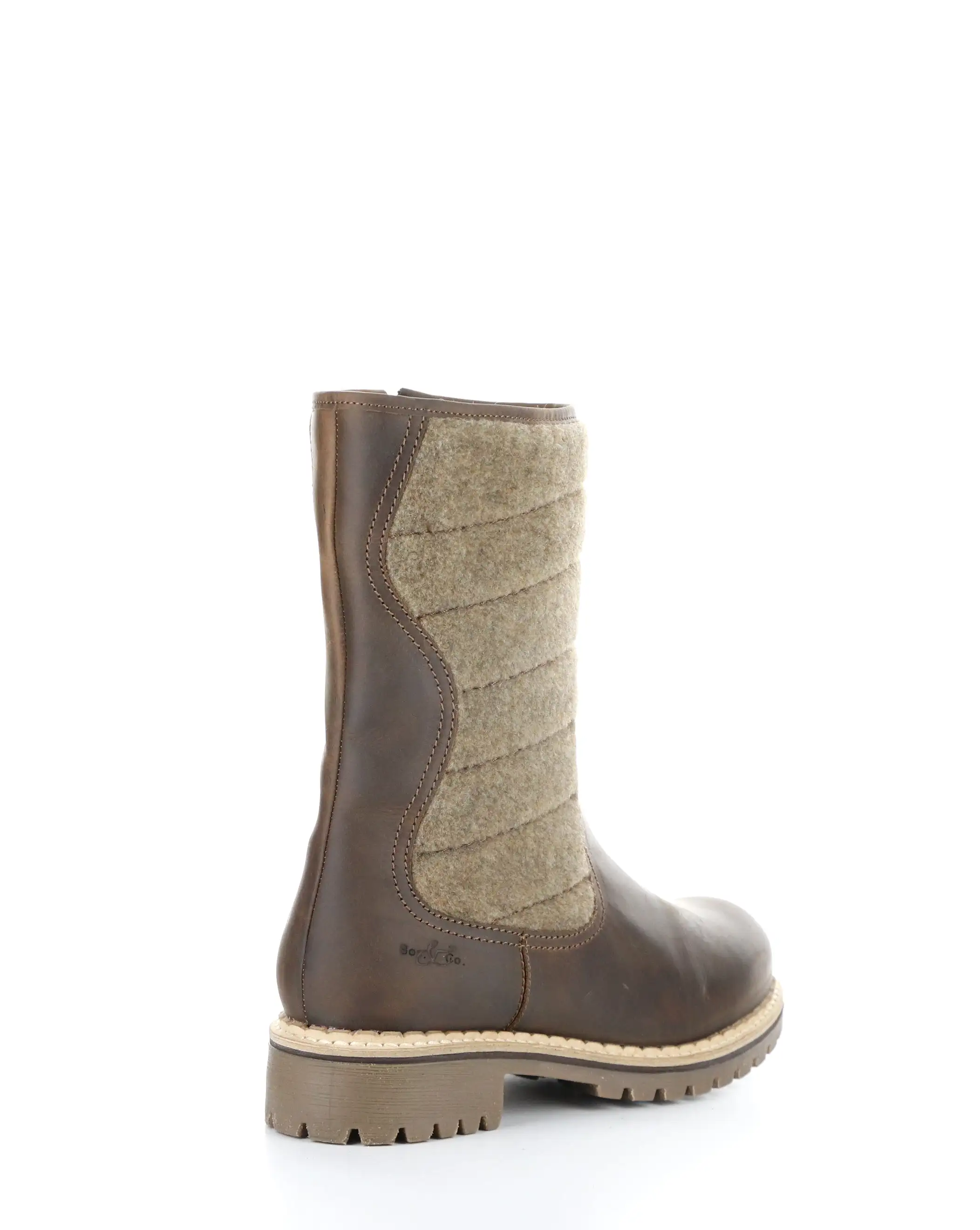 HARLYN CAMEL/BEIGE Round Toe Boots