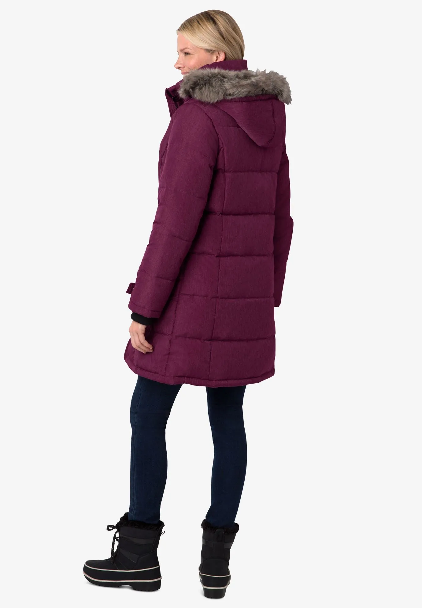 Heathered Down Puffer Coat