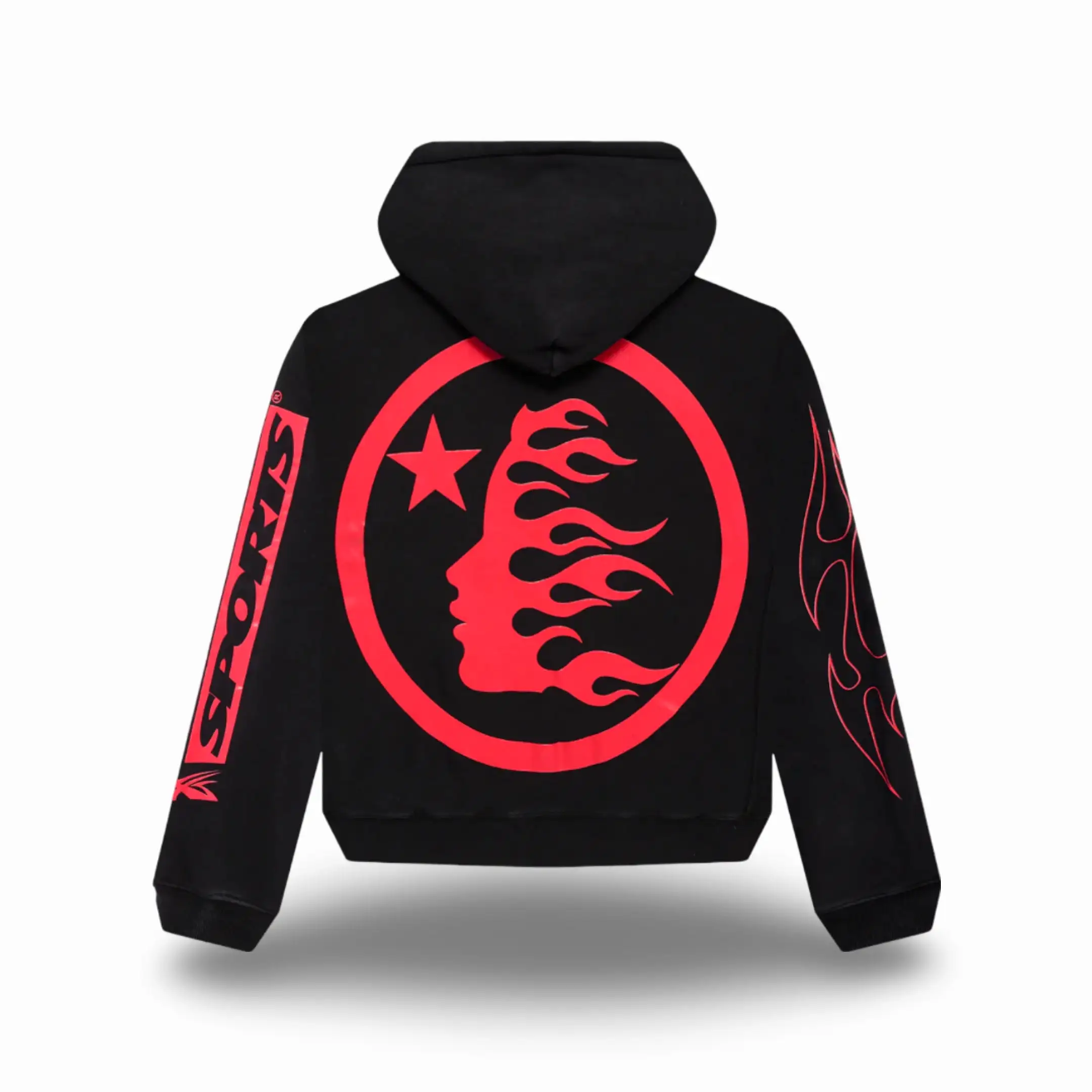 Hellstar Sports Pullover Hoodie 'Future Flame' Black SS24