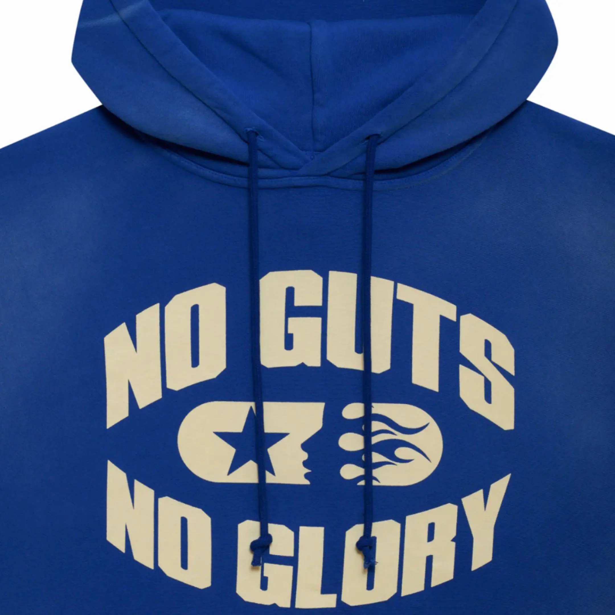 Hellstar Sports Pullover Hoodie 'No Guts No Glory' Blue SS24