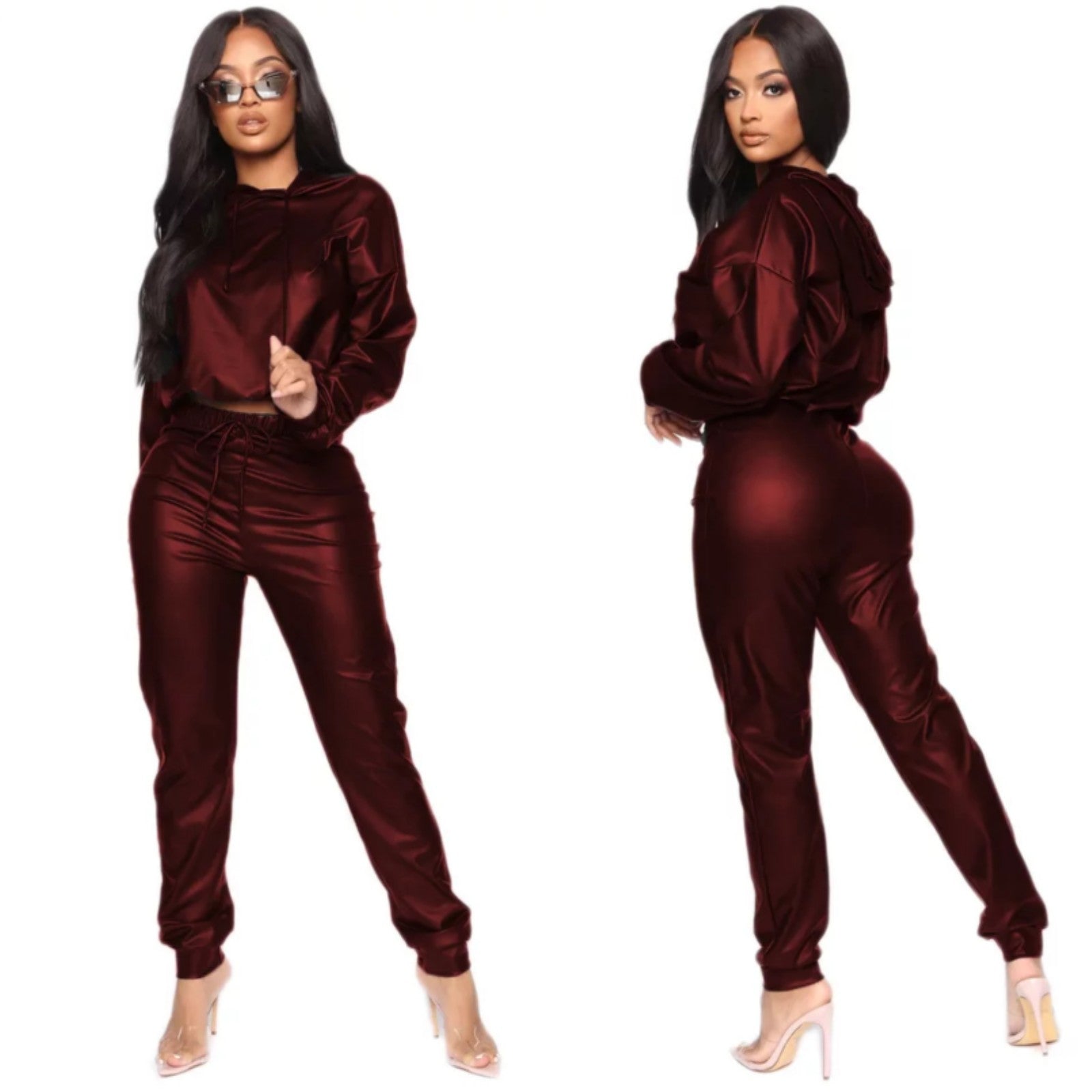 Hooded Faux Two Piece Sets