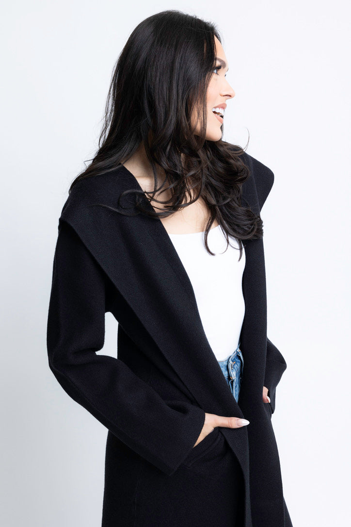 Hooded Sweater Cardigan Coat