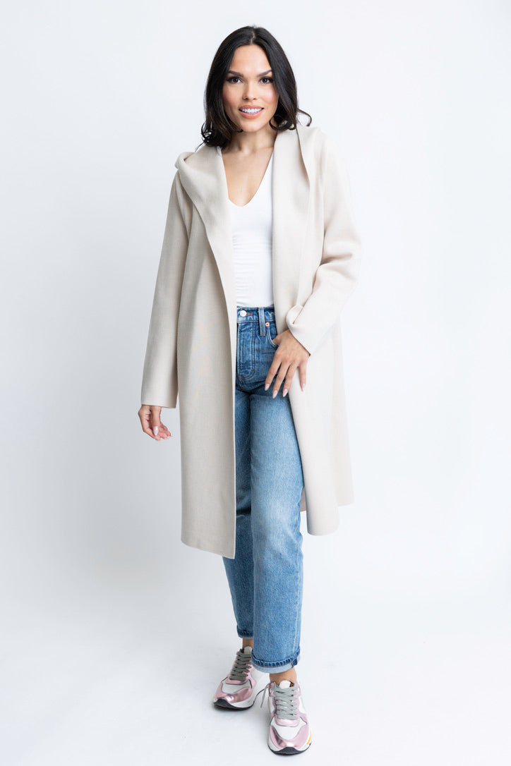 Hooded Sweater Cardigan Coat