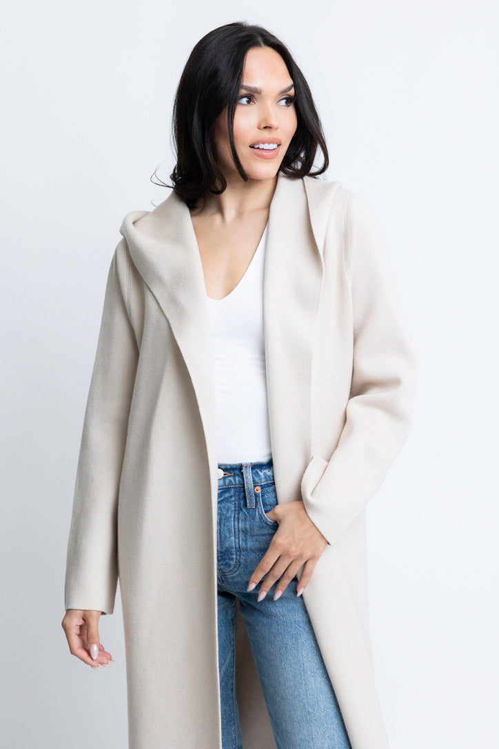 Hooded Sweater Cardigan Coat