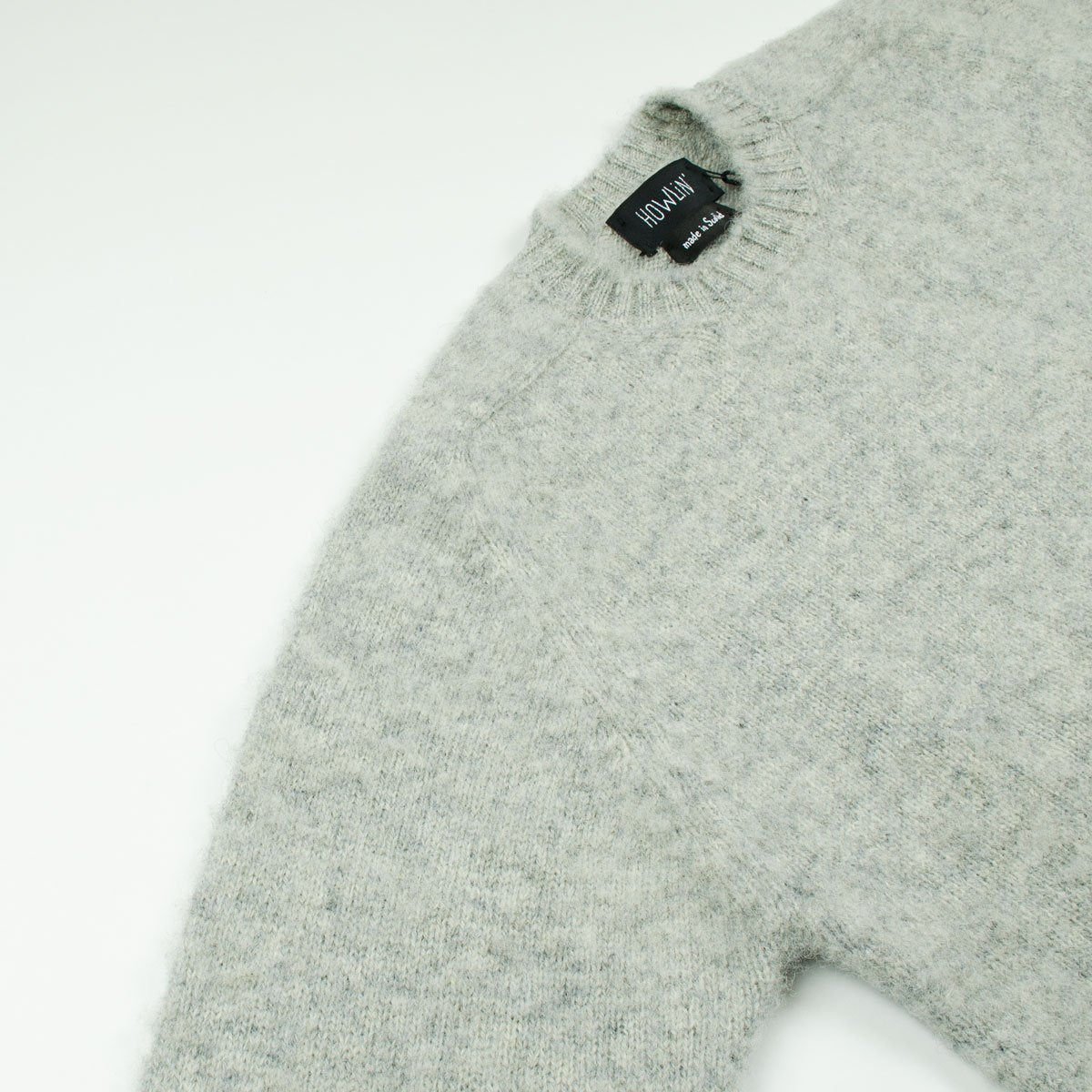 Howlin' - Shaggy Bear Sweater - Light Grey Mix