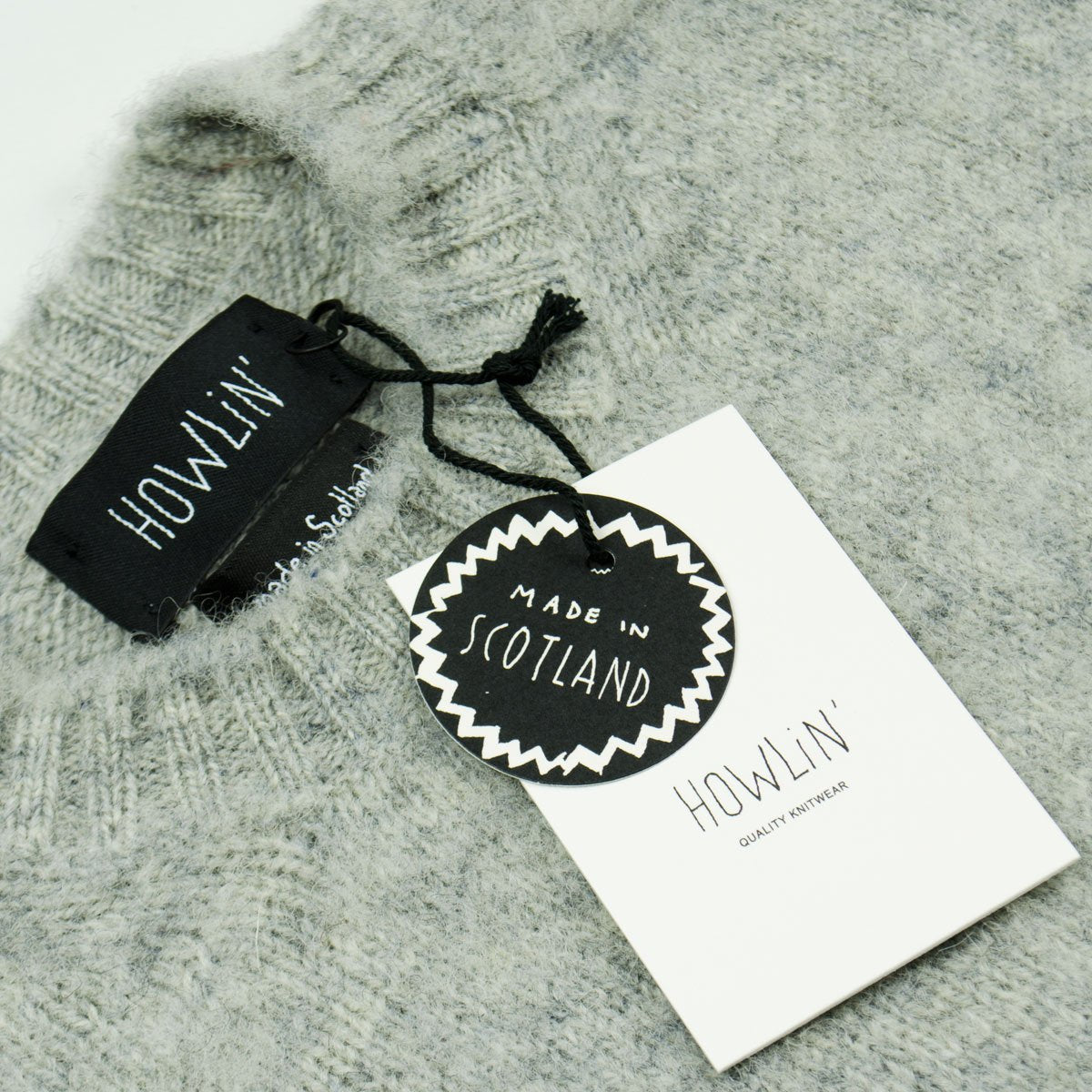 Howlin' - Shaggy Bear Sweater - Light Grey Mix