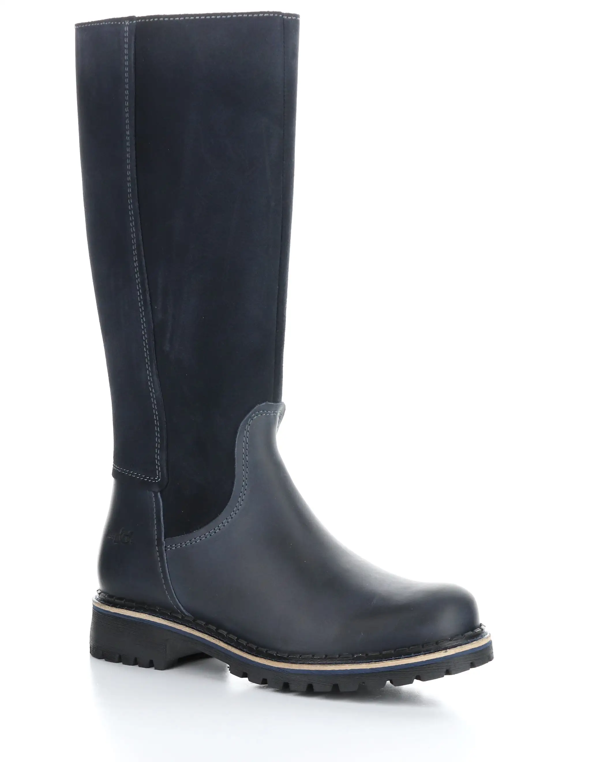 HUDSON NAVY Round Toe Boots