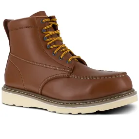 Iron Age Reinforcer Men's Steel Moc Toe Electrical Hazard Leather Work Boot