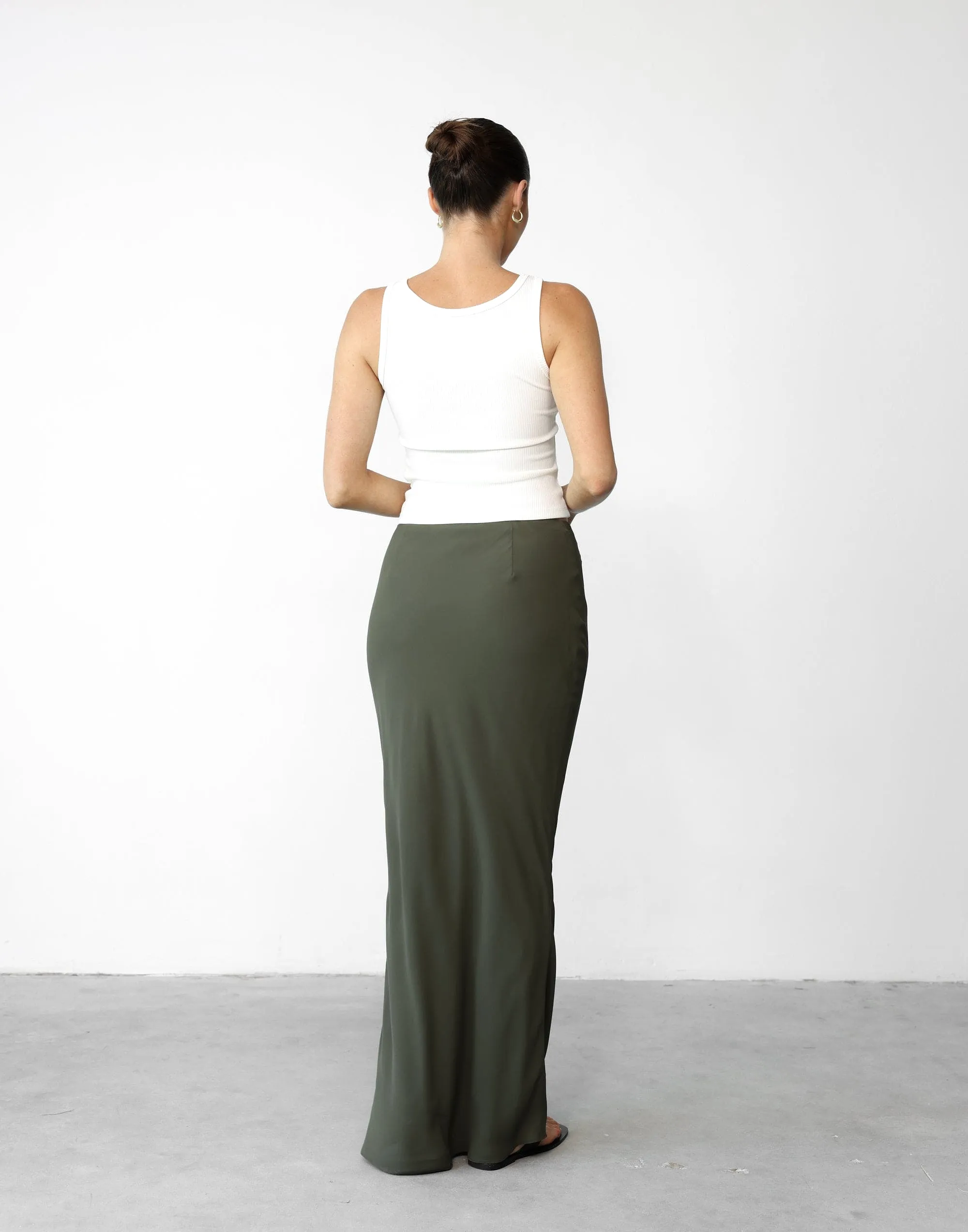 Isla Maxi Skirt (Burnt Olive)