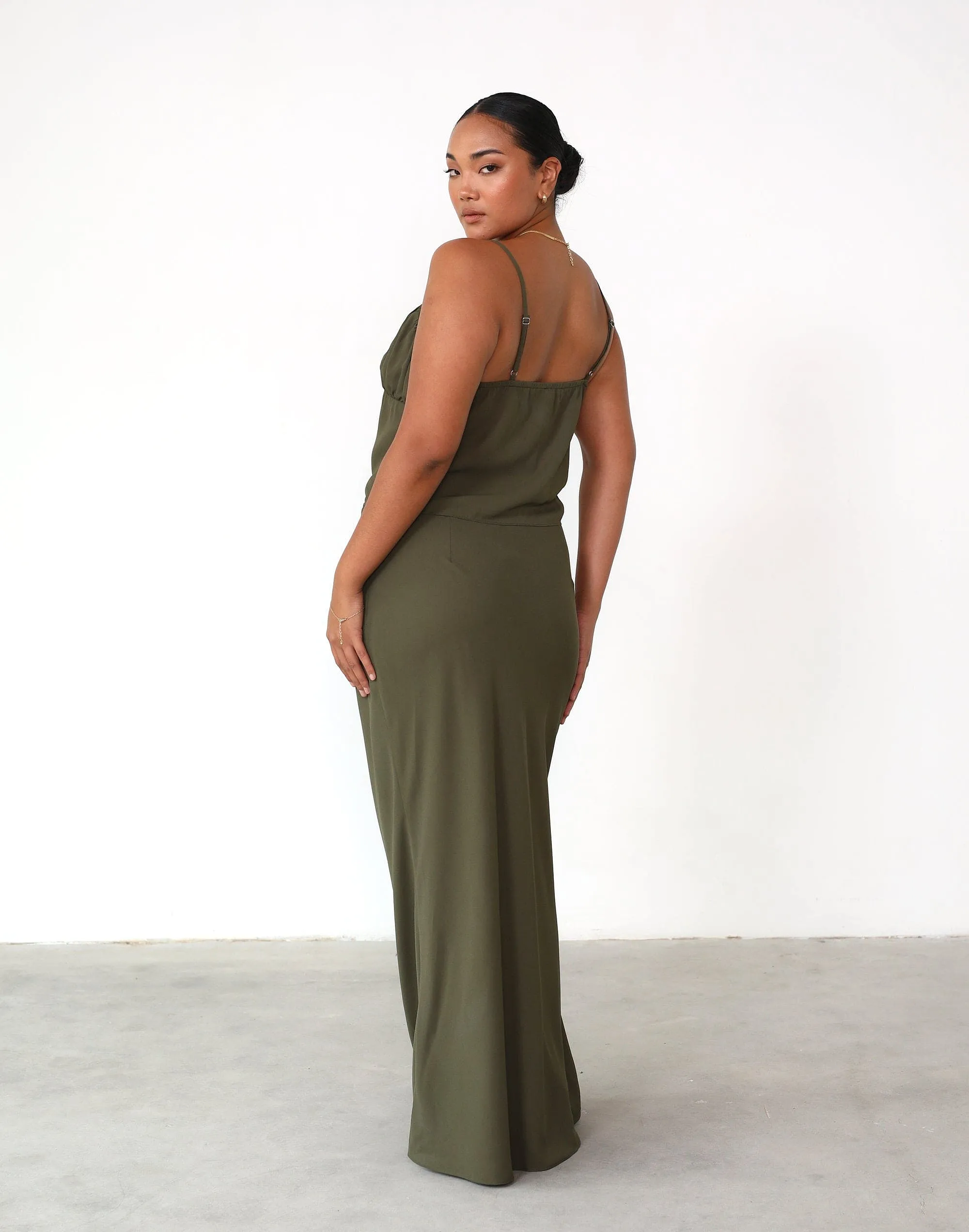 Isla Maxi Skirt (Burnt Olive)