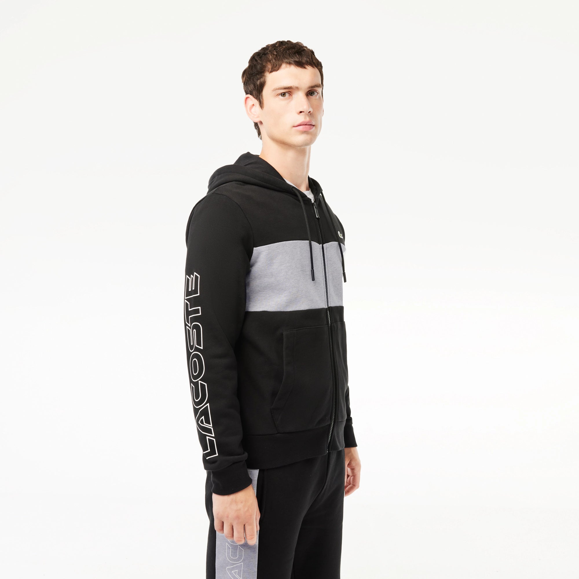 LACOSTE Men's Colorblock Zip-Up Hoodie