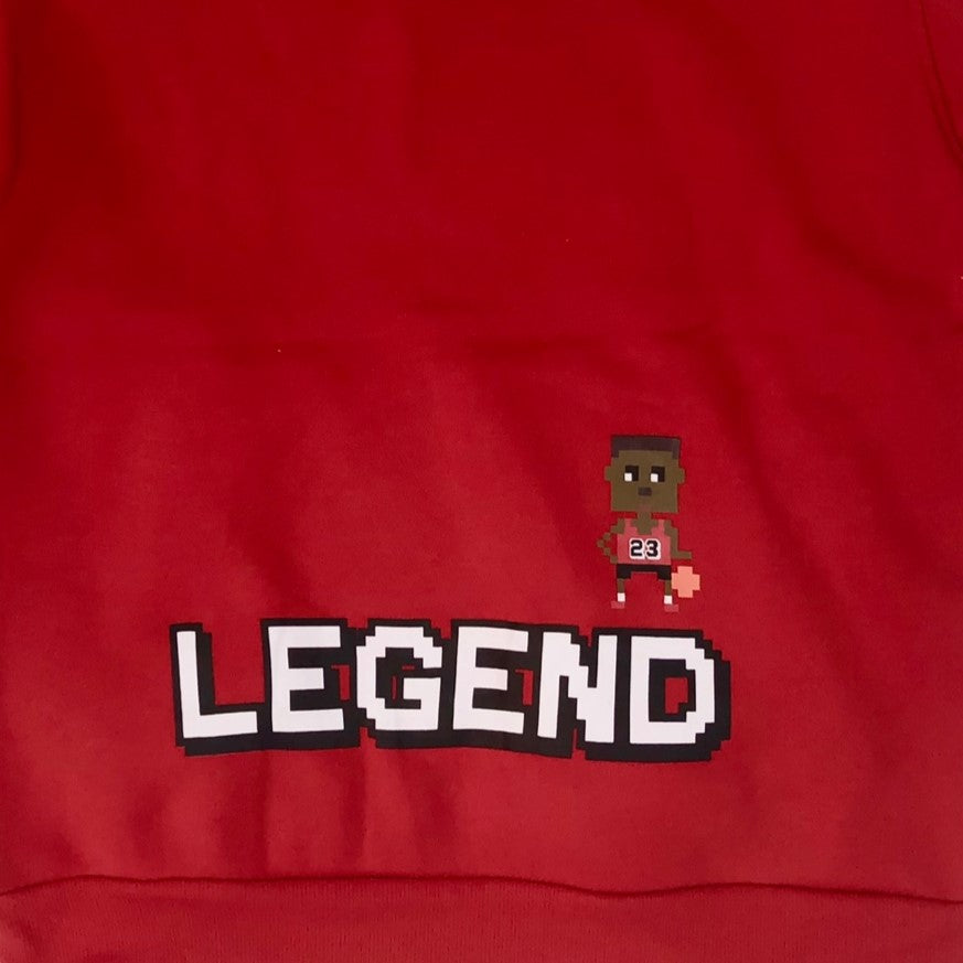 Legend Mens Graphic Pullover Hoody - Red