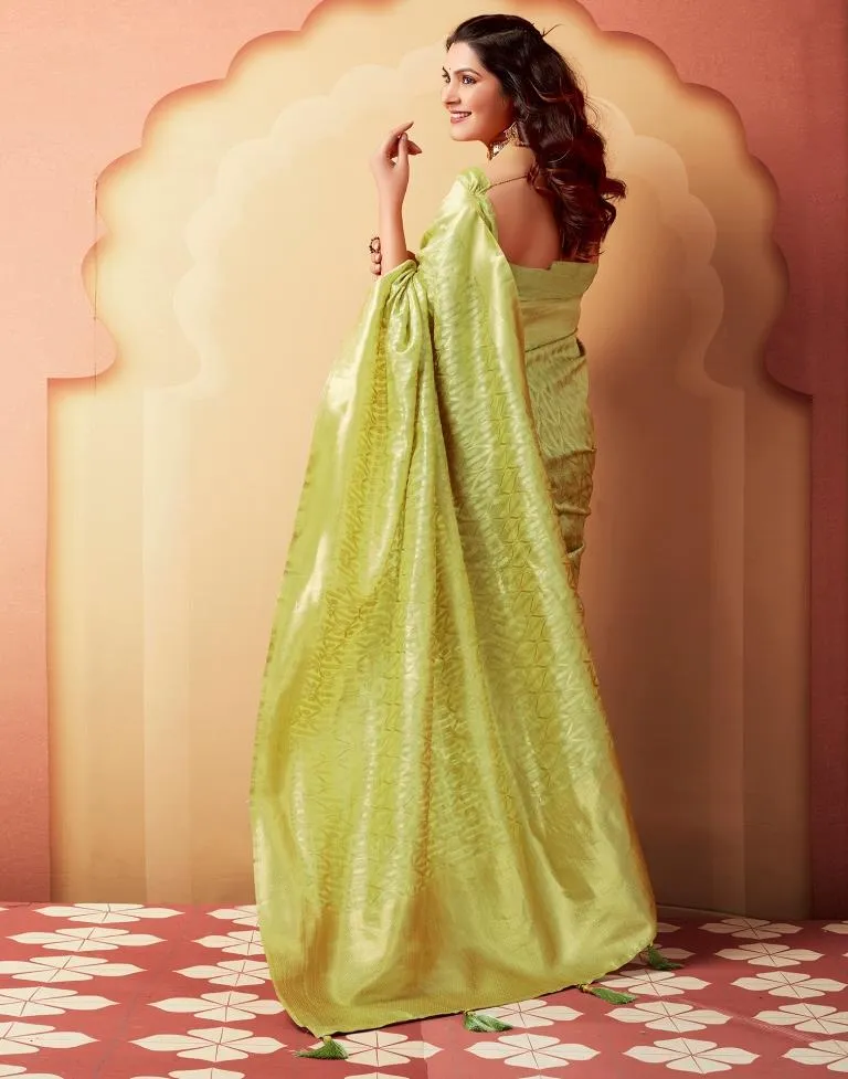 Light Green Silk Woven Sarees