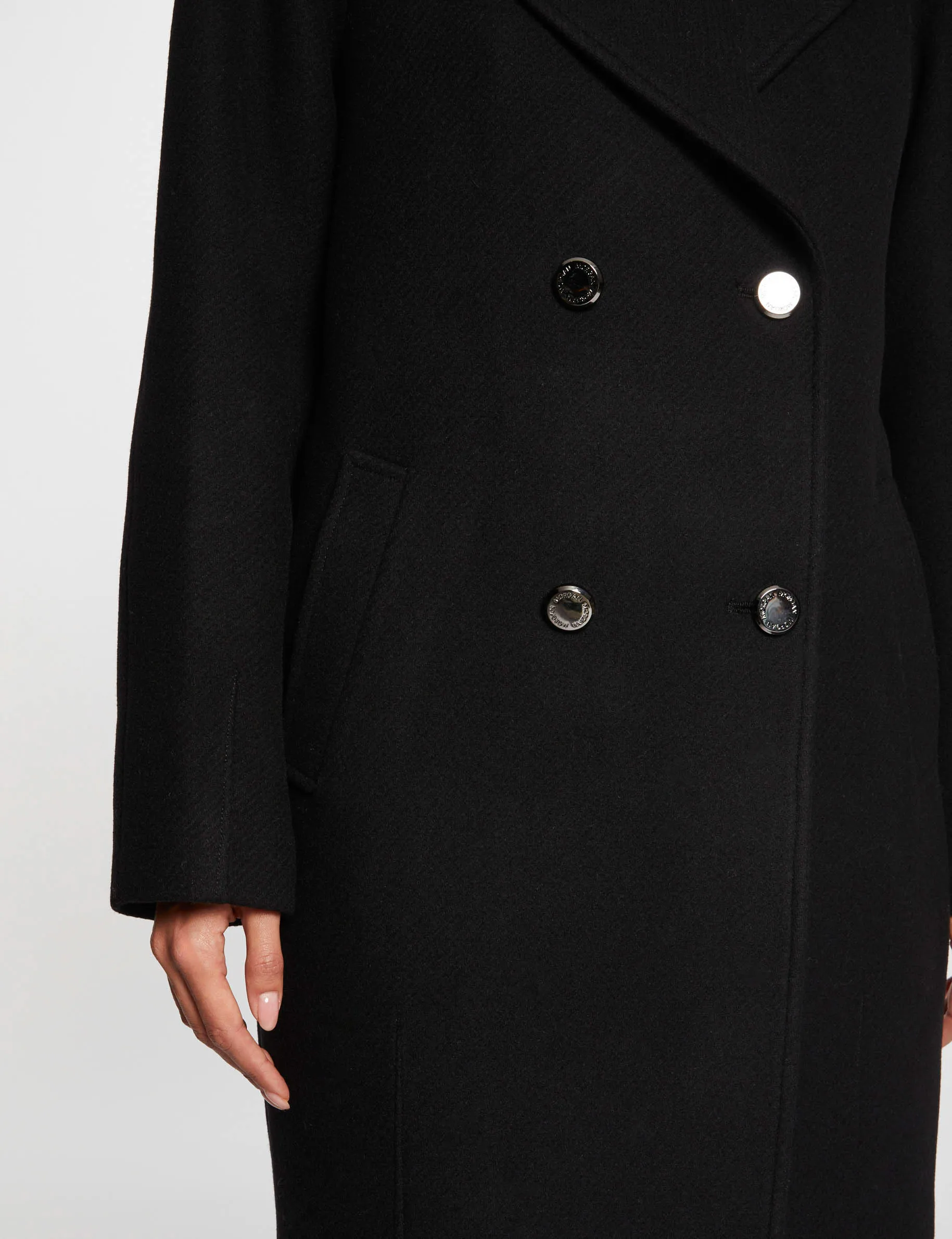 Long loose coat black women