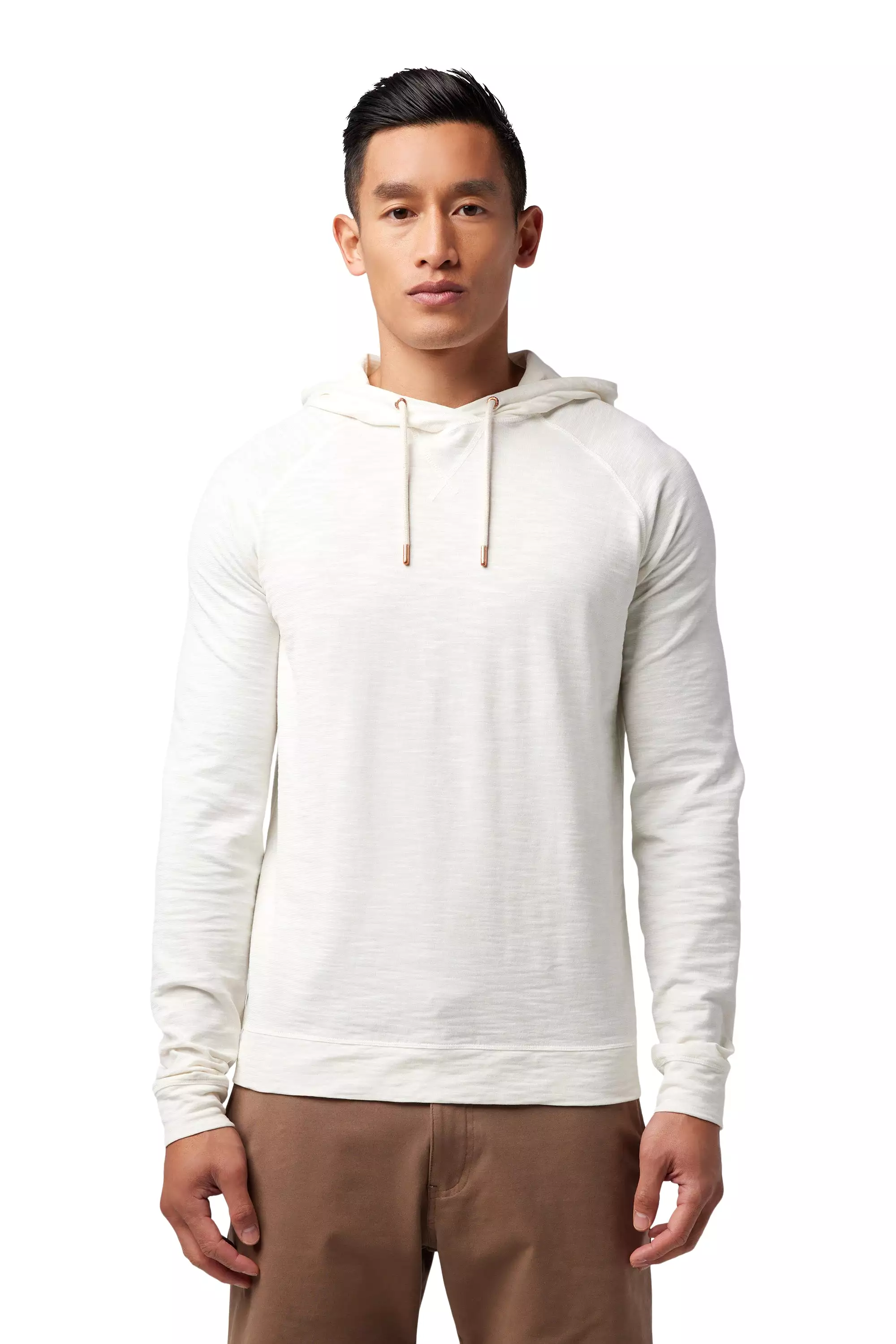 Long Sleeve Hoodie in Slub Cotton G3171