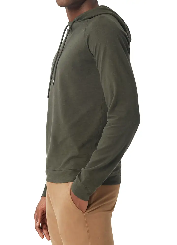 Long Sleeve Hoodie in Slub Cotton G3171