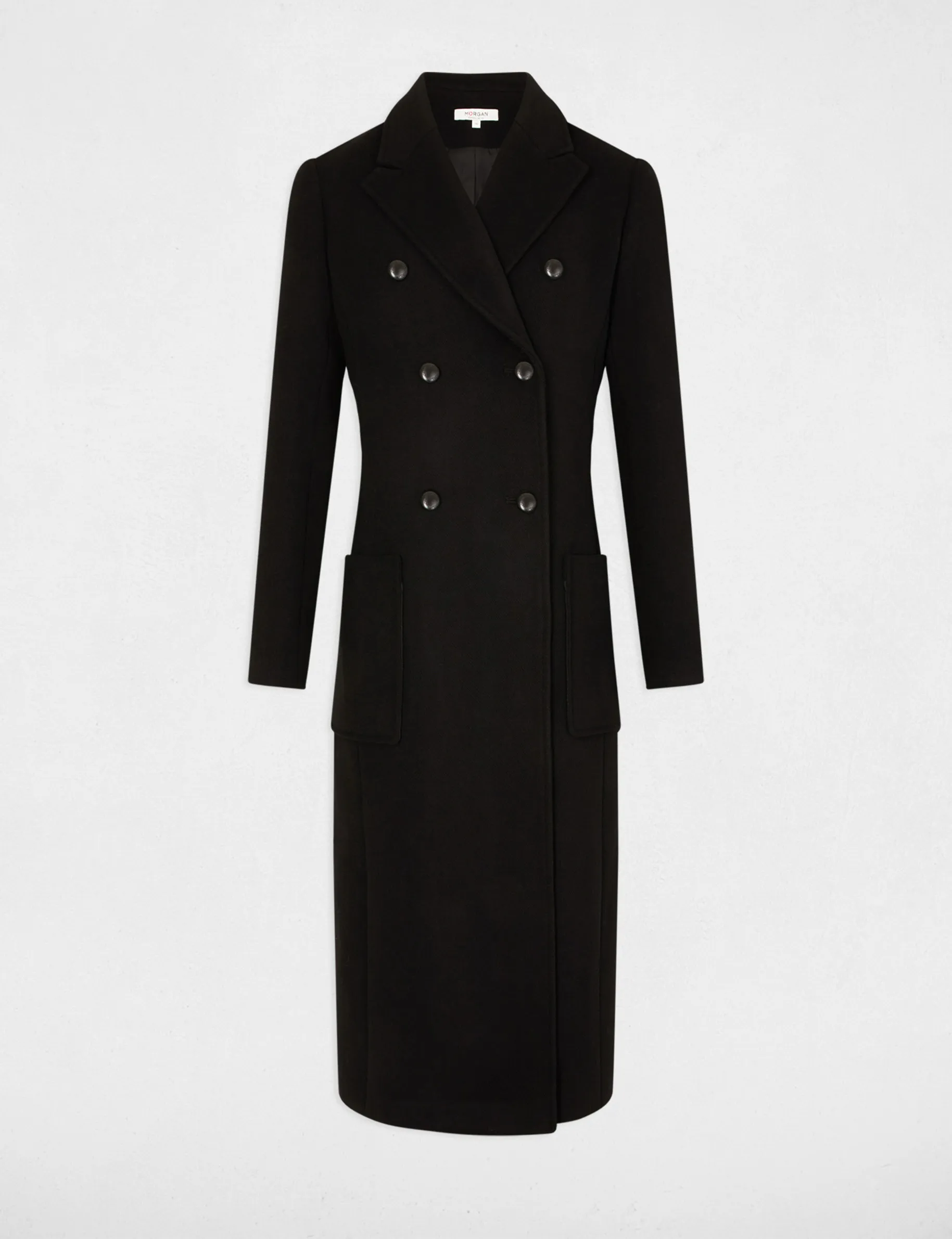 Long straight coat black women