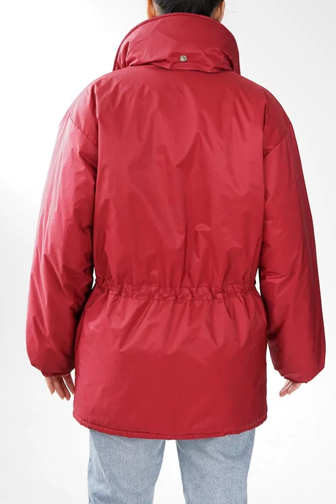 Manteau d'hiver Kanuk winter parka rouge métallique 3 poches taille 2 (M-L)