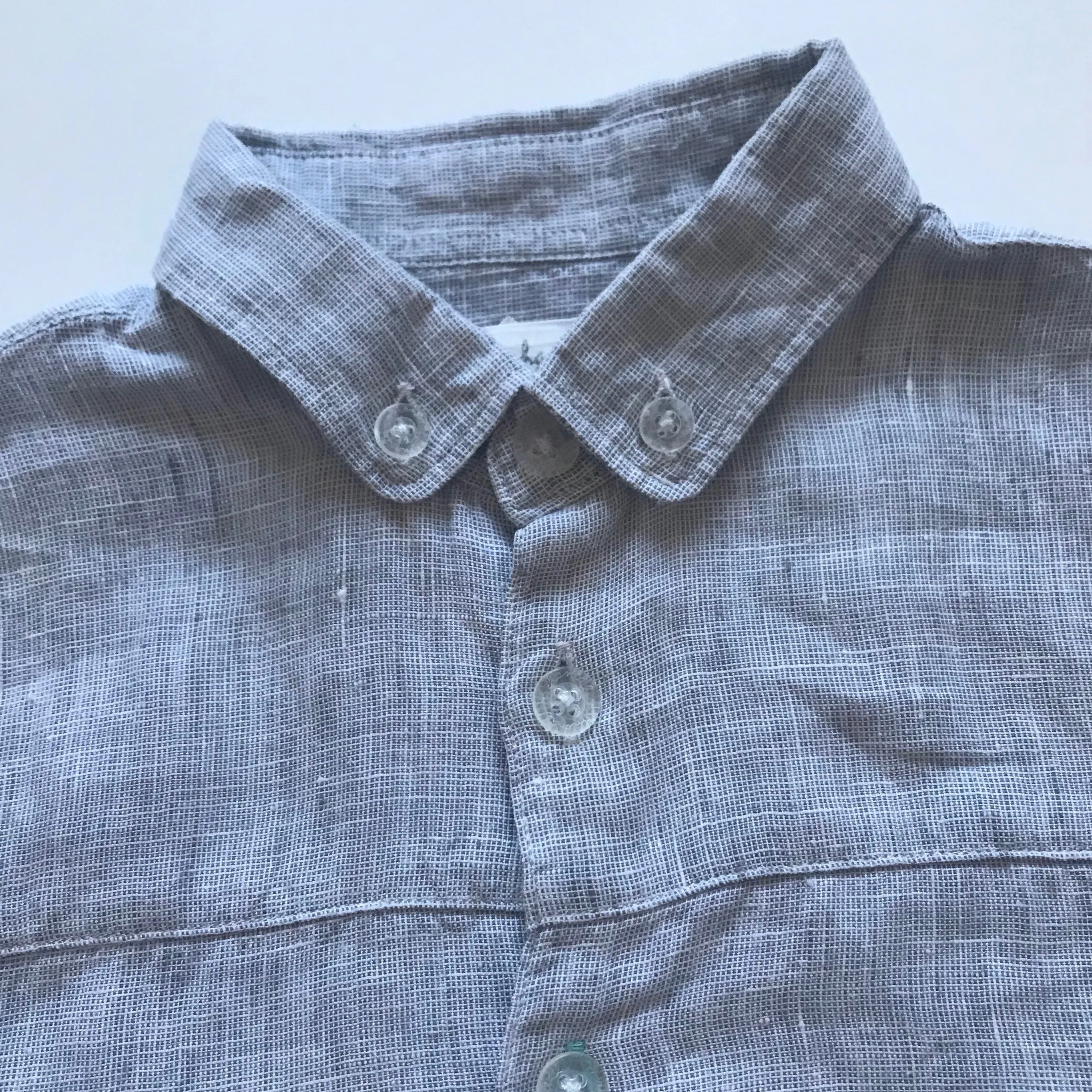 Marie-Chantal Pale Grey Linen Shirt: 4 Years