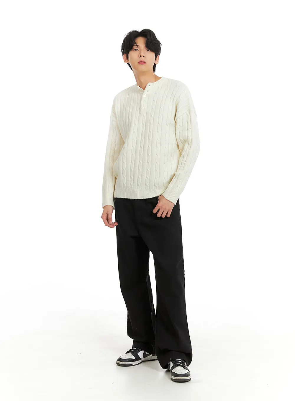 Men's Basic Wide Leg Pants IA401