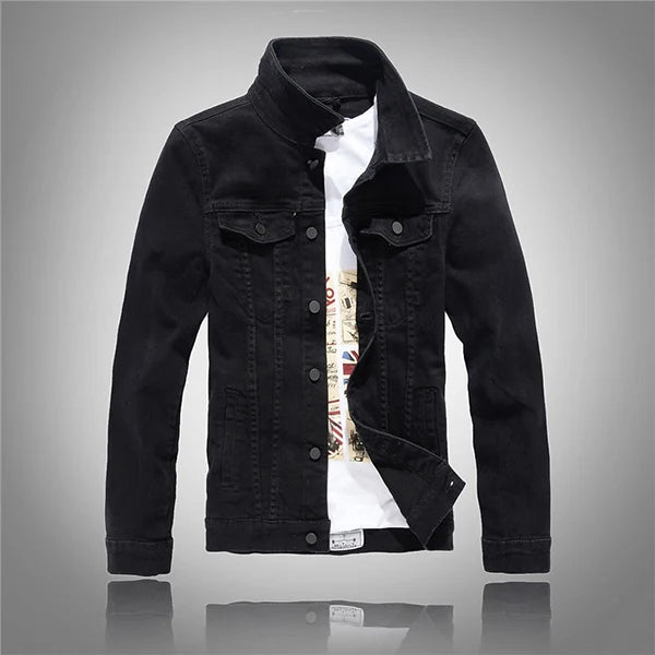 Men's Casual Slim Turn-down Collar Full Sleeve Outerwear Jacket