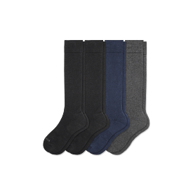 Men's Dress Over the Calf Sock 4-Pack