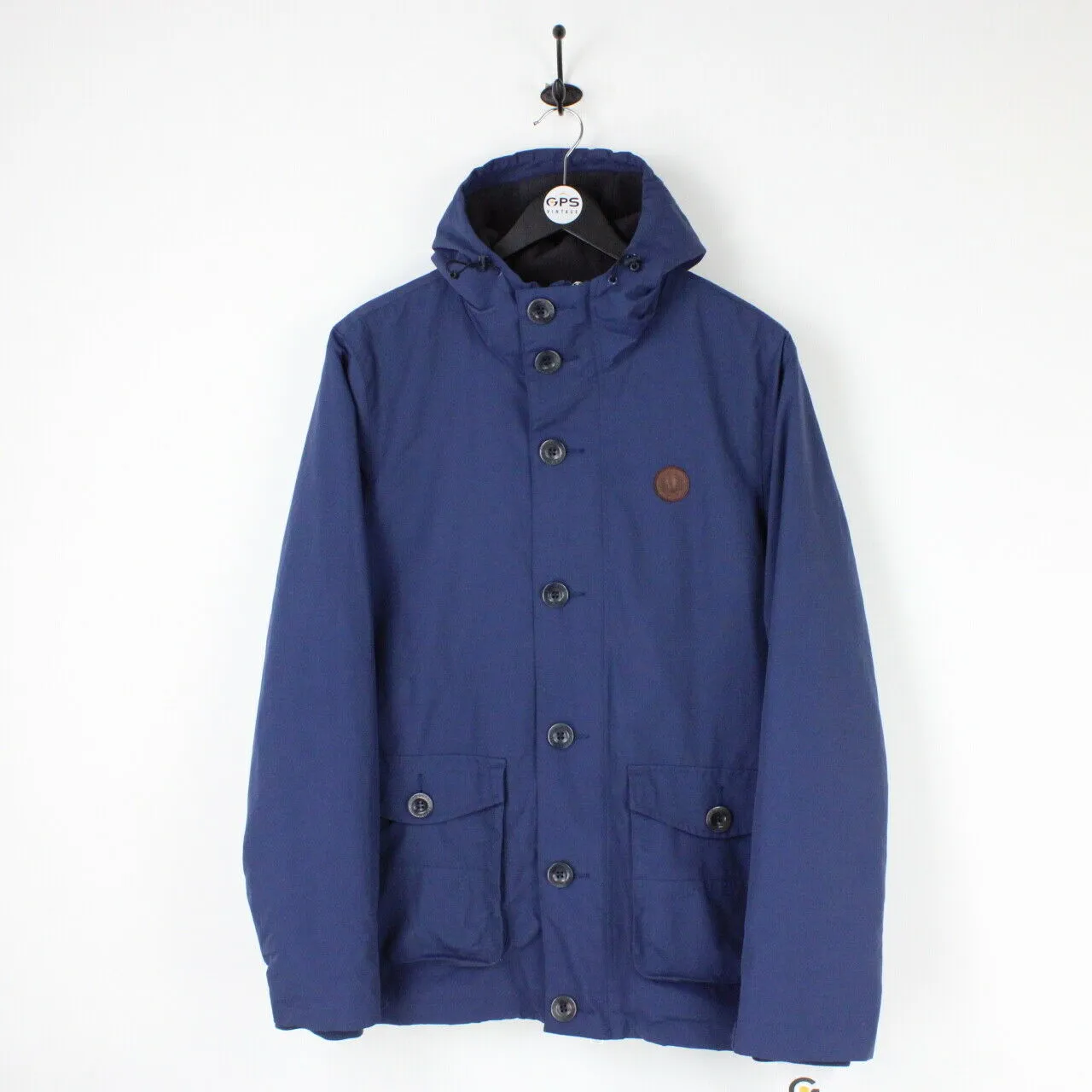 Mens FRED PERRY Parka Jacket Blue | Small