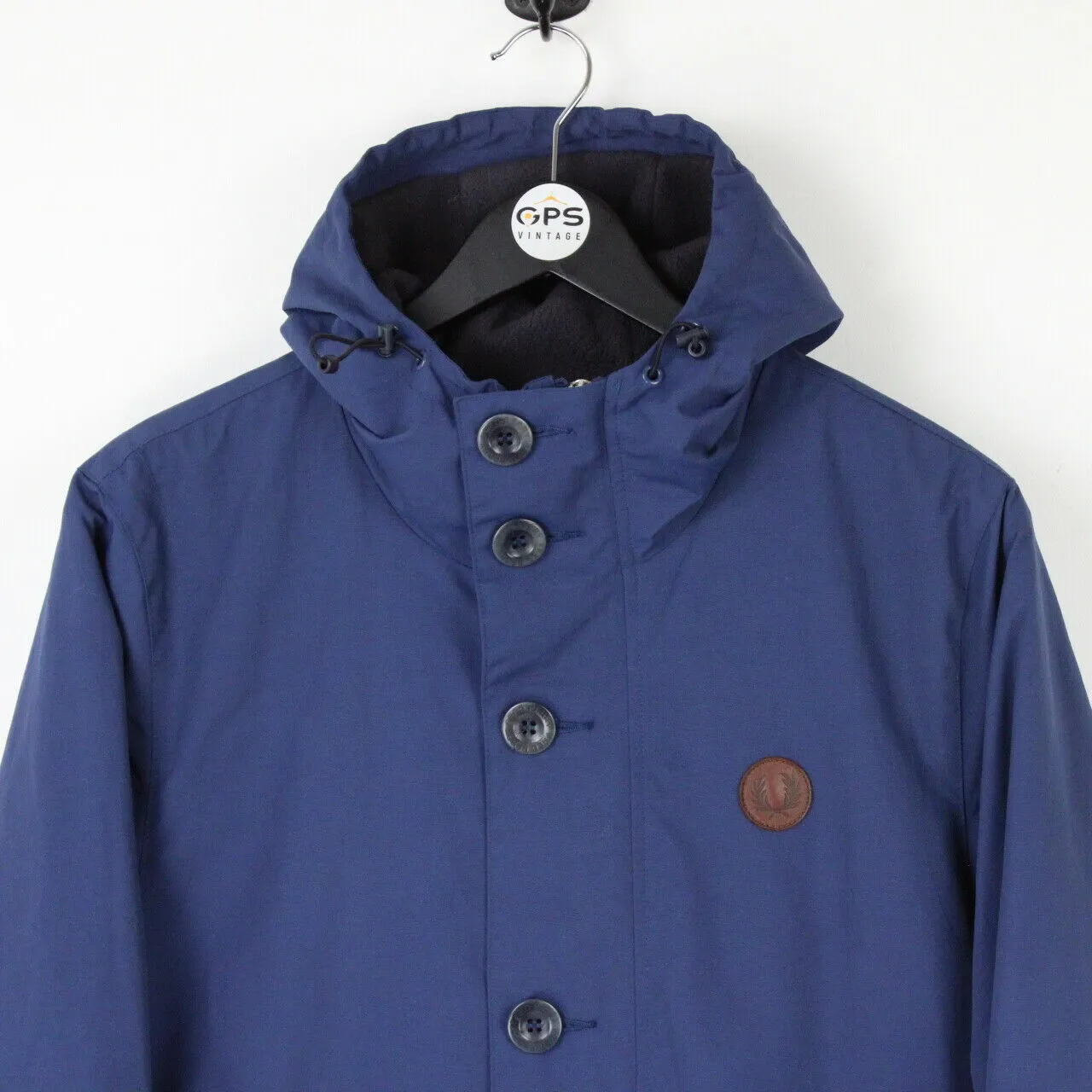 Mens FRED PERRY Parka Jacket Blue | Small