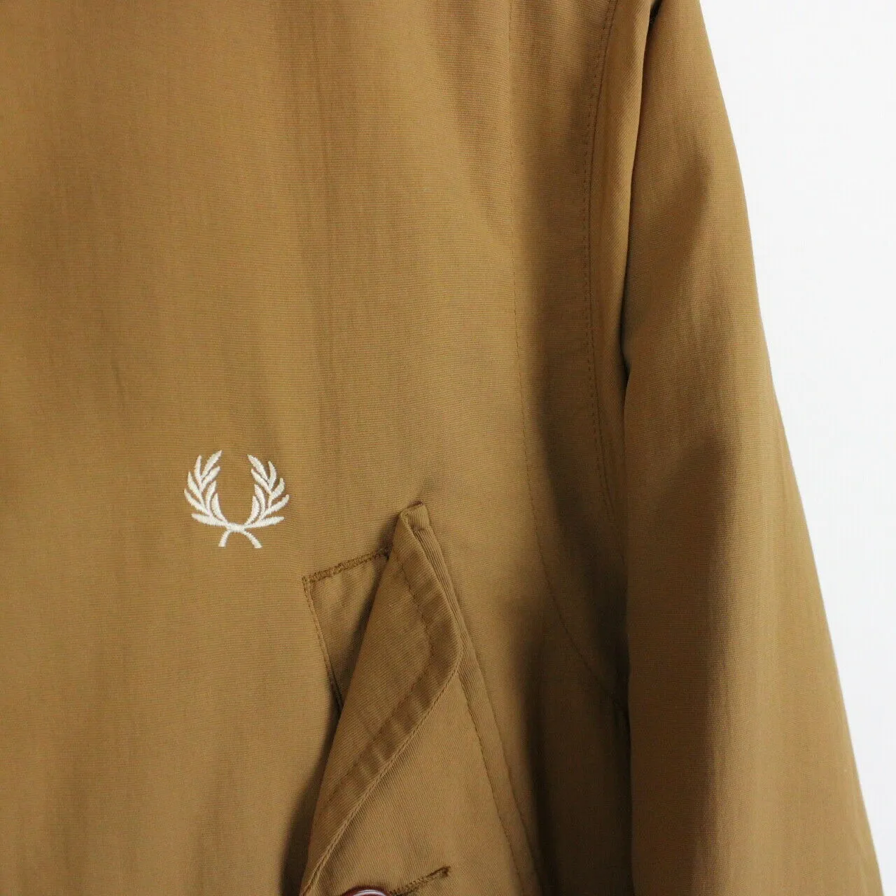 Mens FRED PERRY Parka Jacket Tan | XS