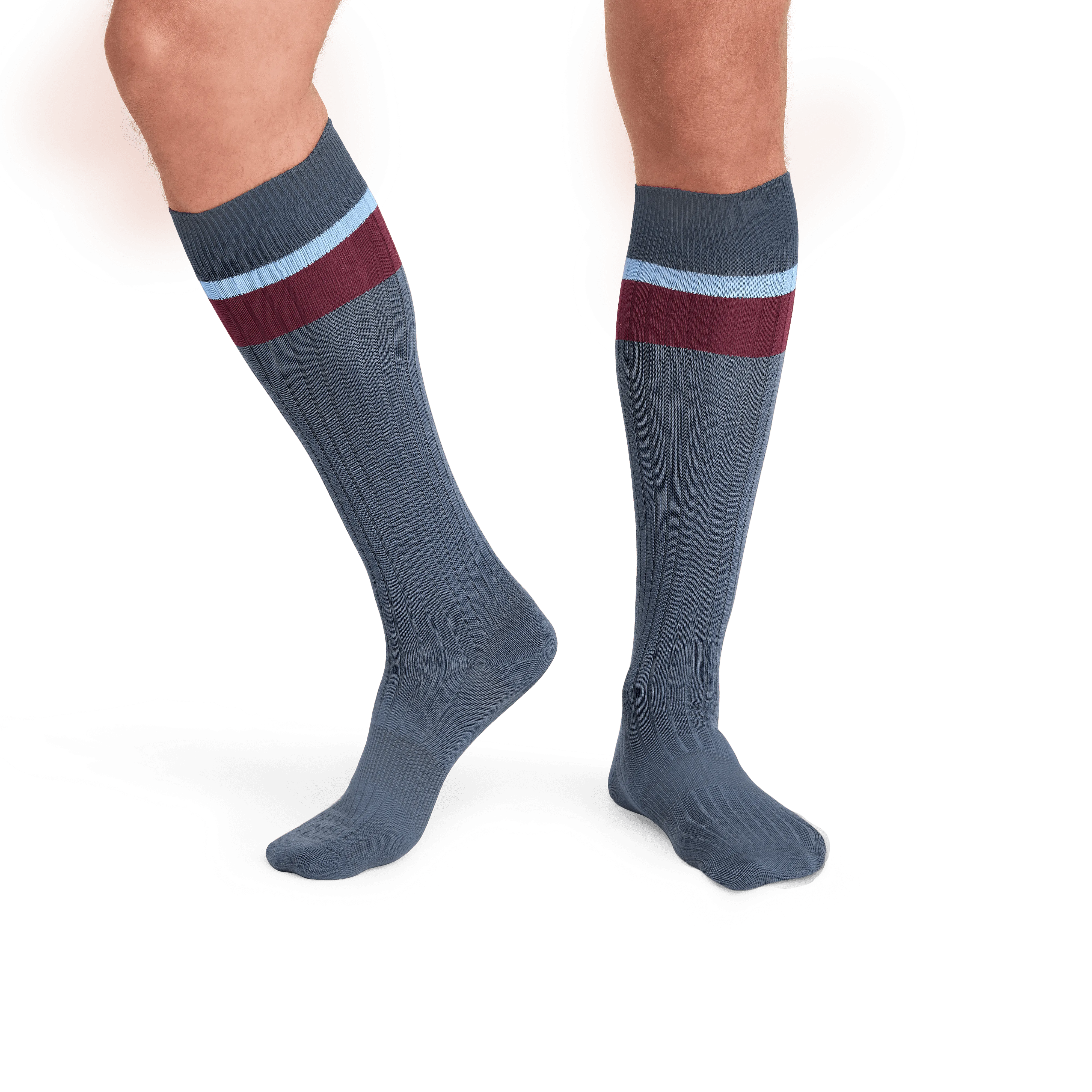 Men's Ribbed Dress Over the Calf Sock 4-Pack