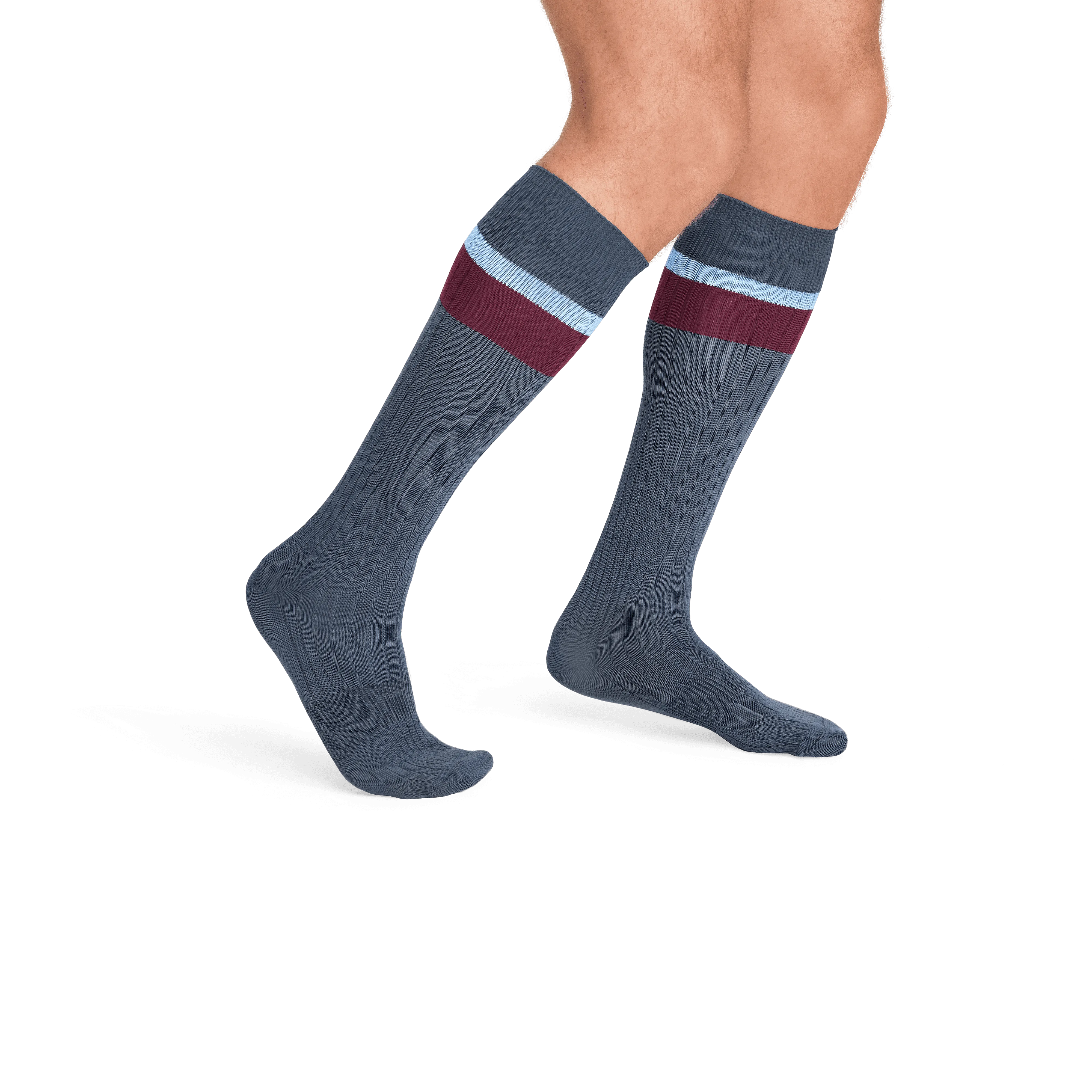 Men's Ribbed Dress Over the Calf Sock 8-Pack