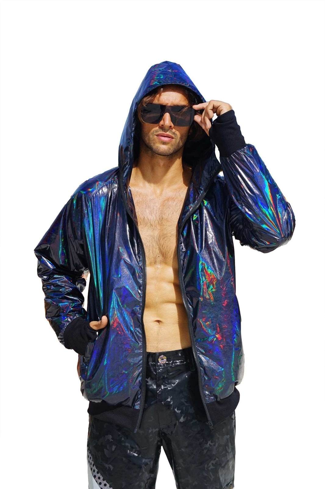 Mens Throwback Windbreaker - Aurora