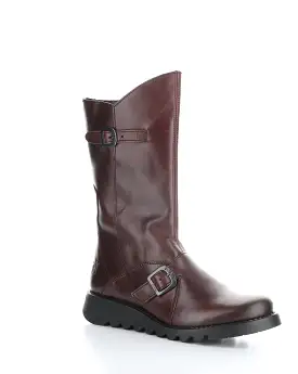 MES913FLY 032 WINE Round Toe Boots