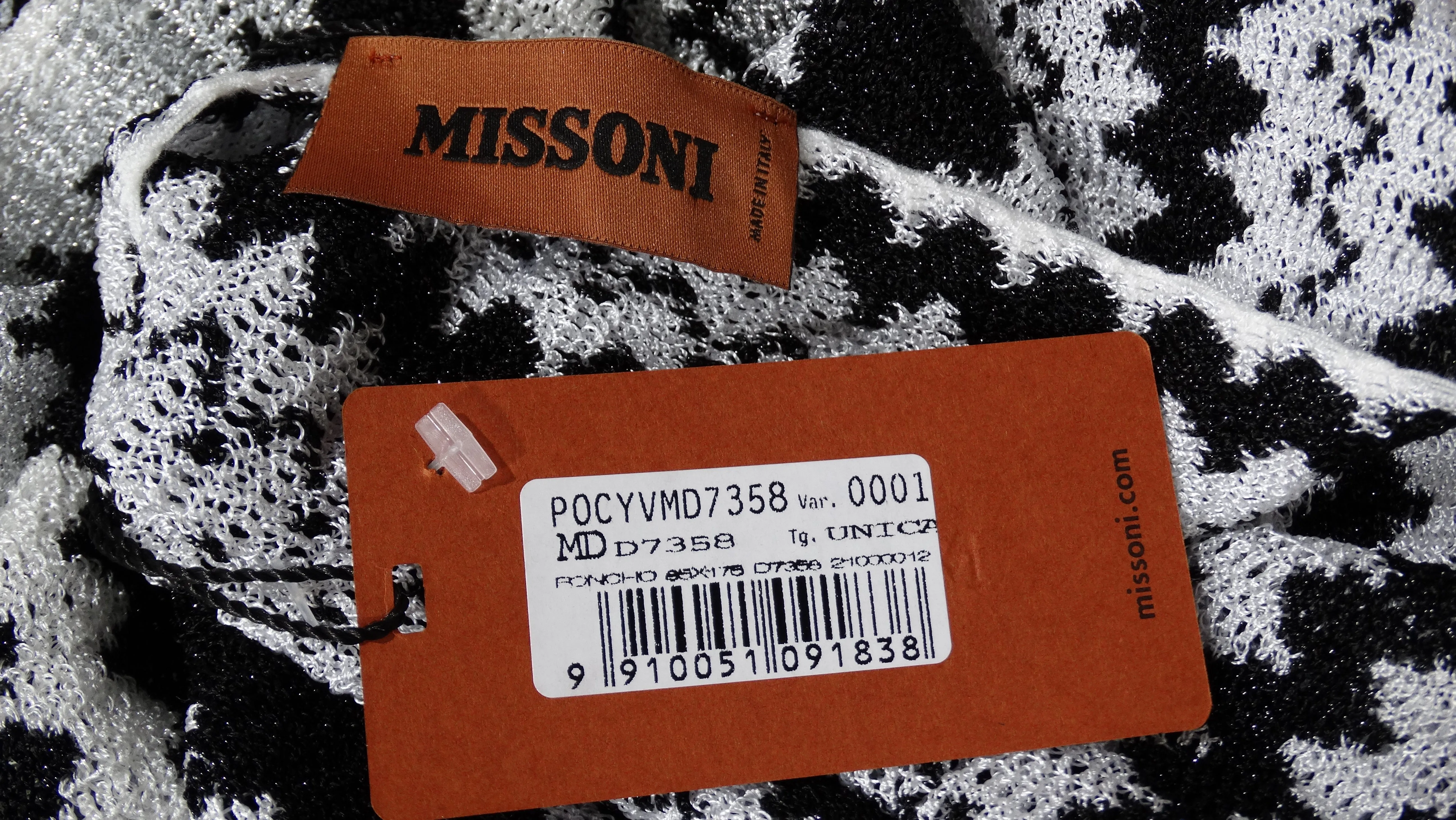 MISSONI Fringe Chevron Poncho