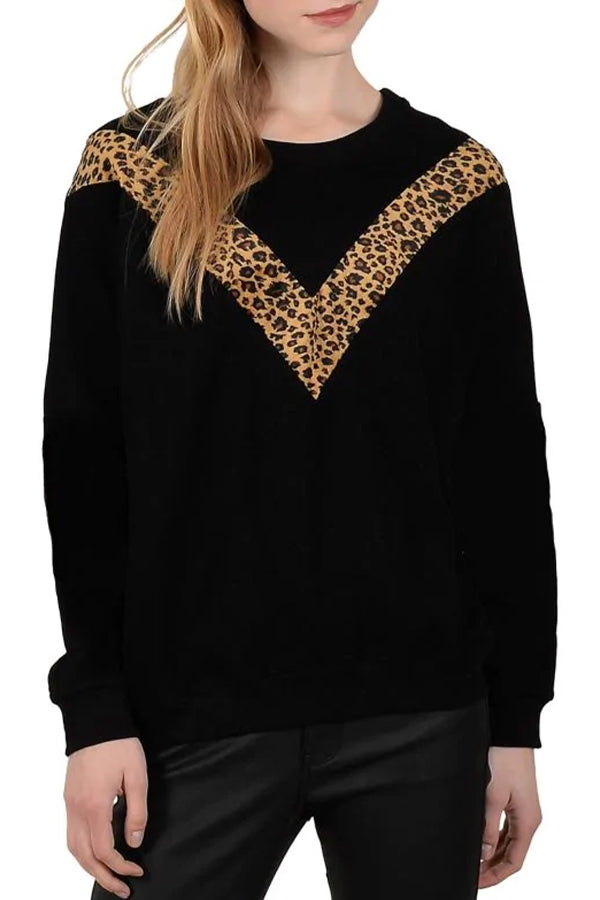 Molly Bracken Cheetah Print Sweater