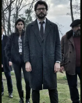 Money Heist El Professor Wool Coat