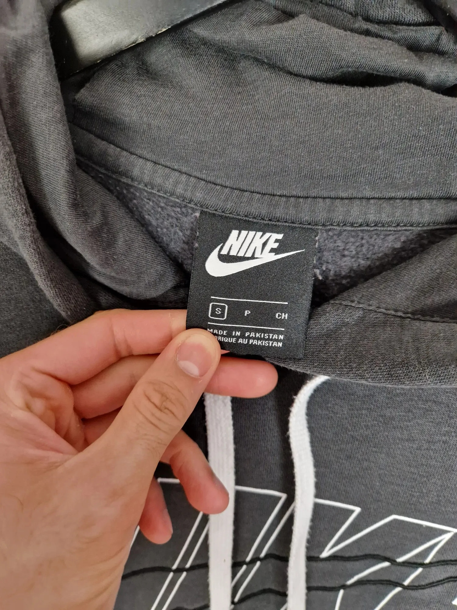 Nike Embroidered Swoosh Hoodie - Size Small