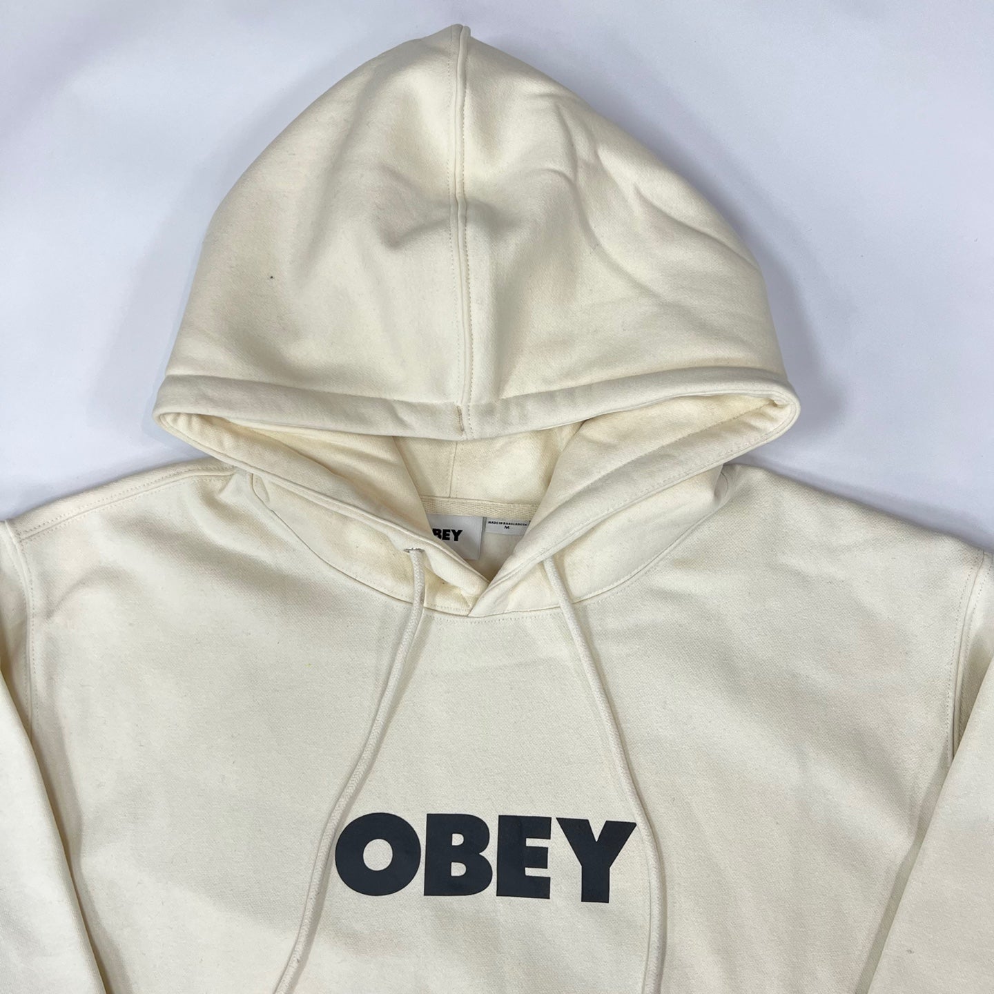 OBEY Bold Logo Hoodie Premium Swearshirt - Cream