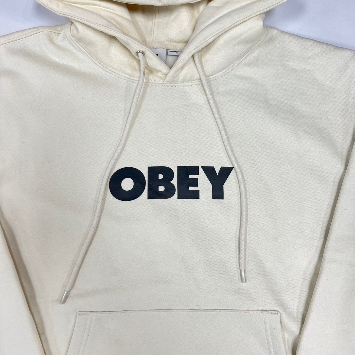 OBEY Bold Logo Hoodie Premium Swearshirt - Cream