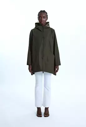 Olive Hooded Rainmac