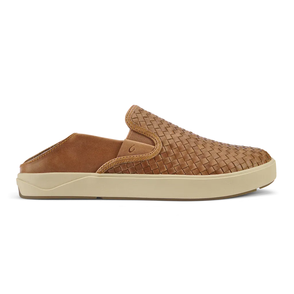 OluKai Laeahi Lauhala Leather Slip On Sneakers Men's