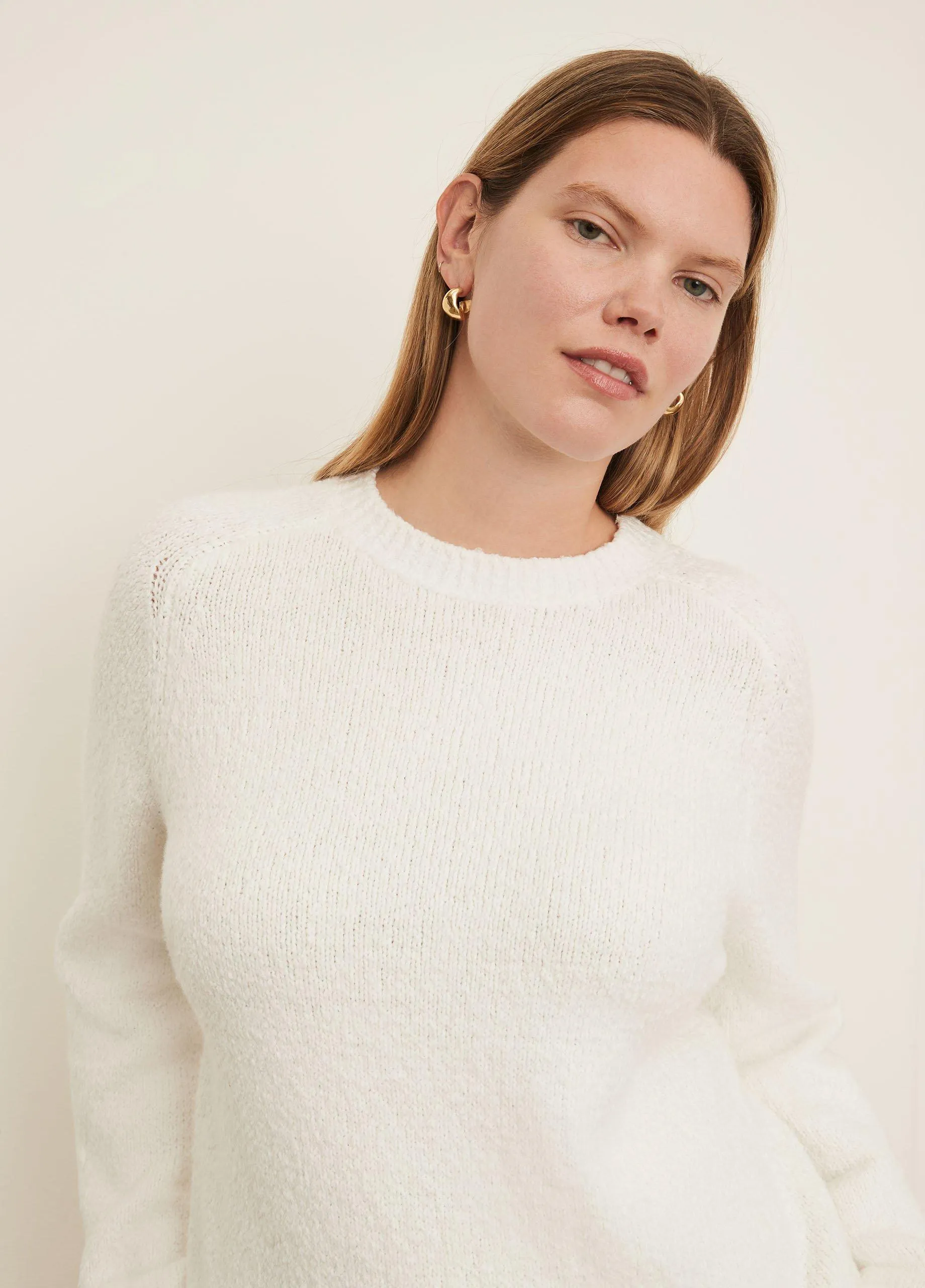 Pebbled Crew Neck Sweater