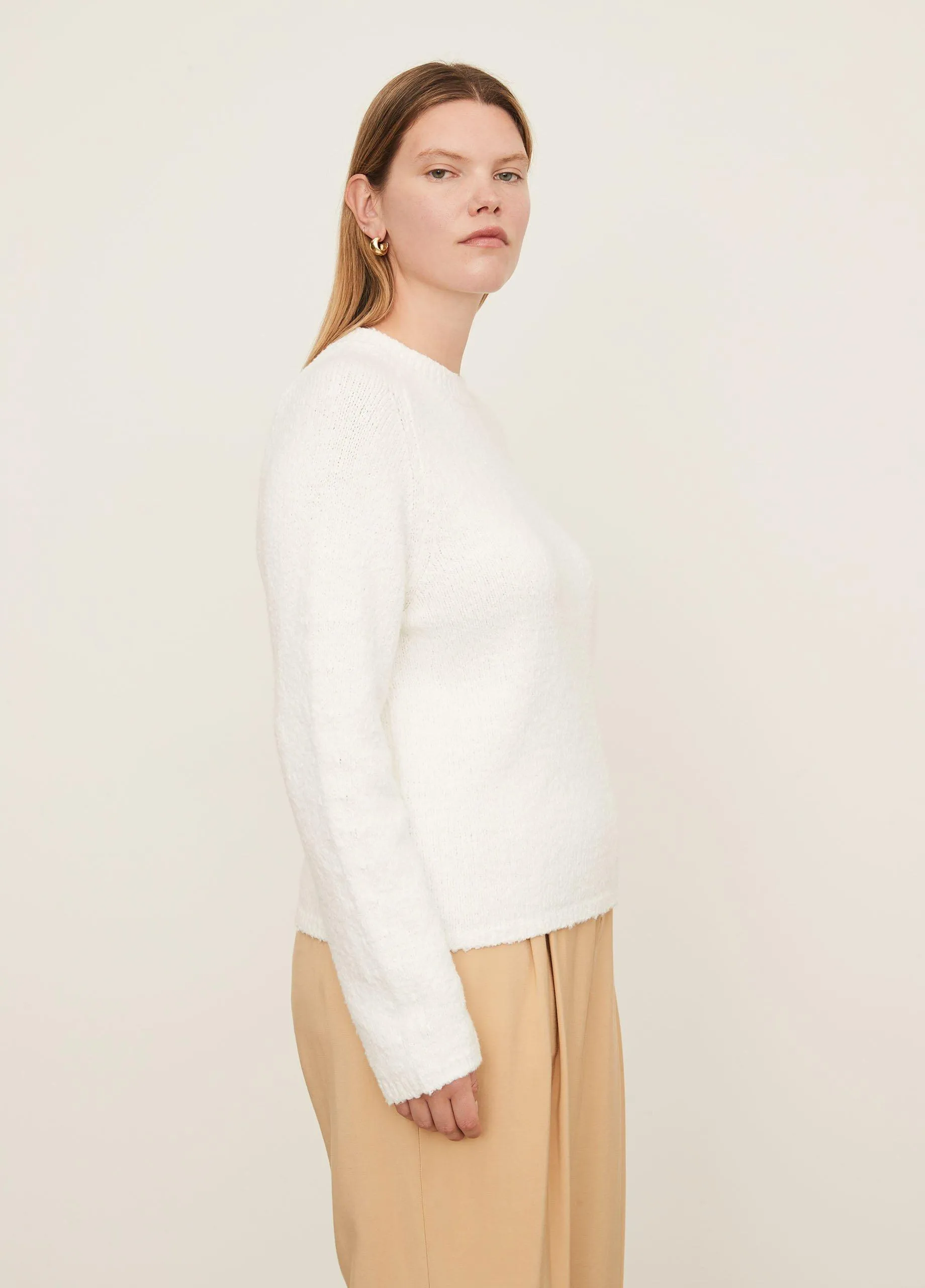 Pebbled Crew Neck Sweater