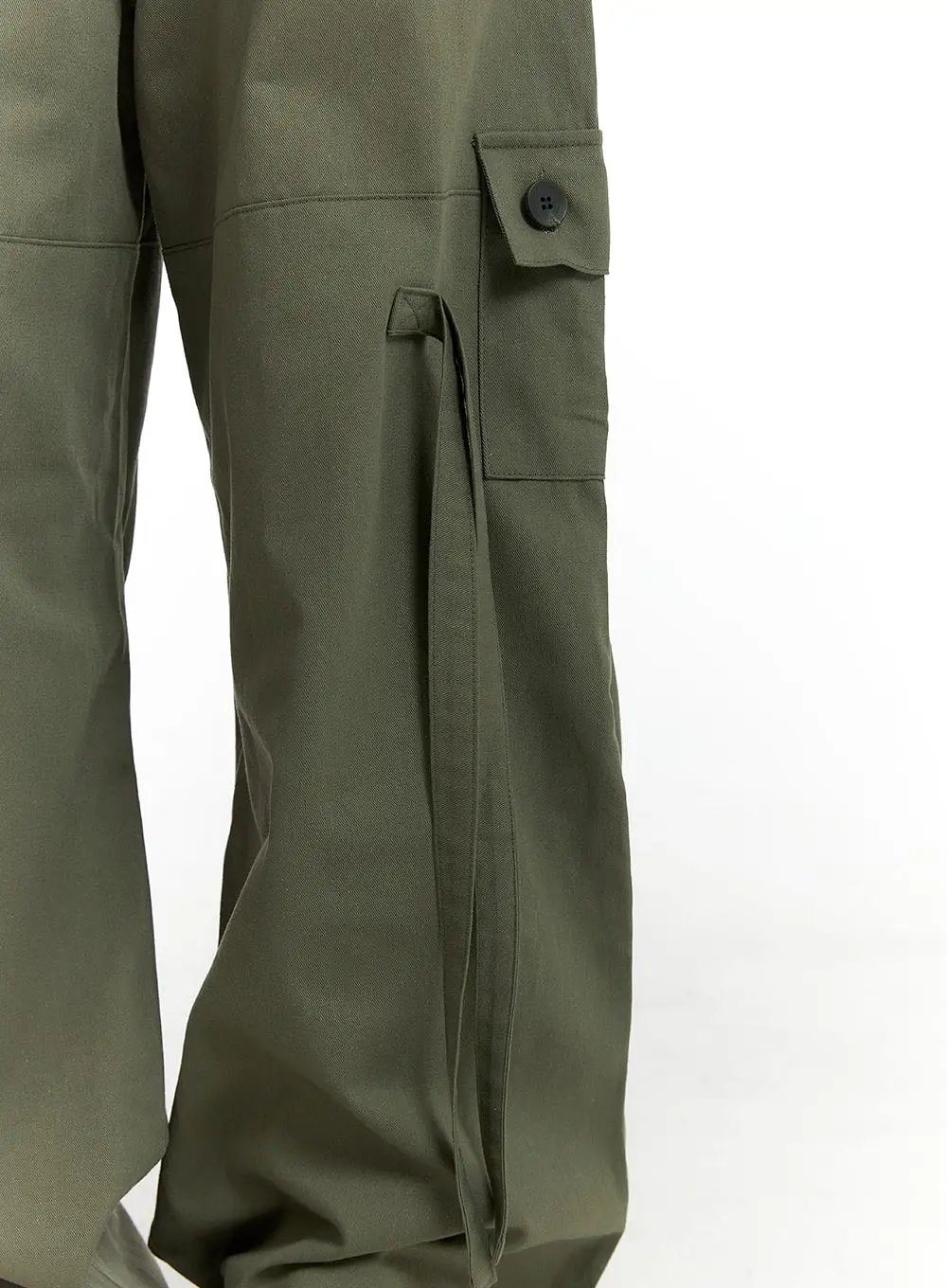 Pintuck Baggy Cargo String Pants CF429