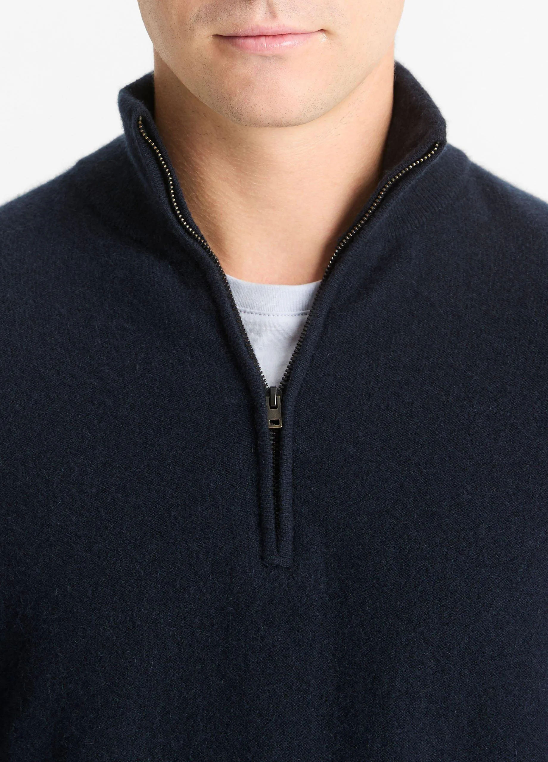 Plush Cashmere Quarter-Zip Sweater