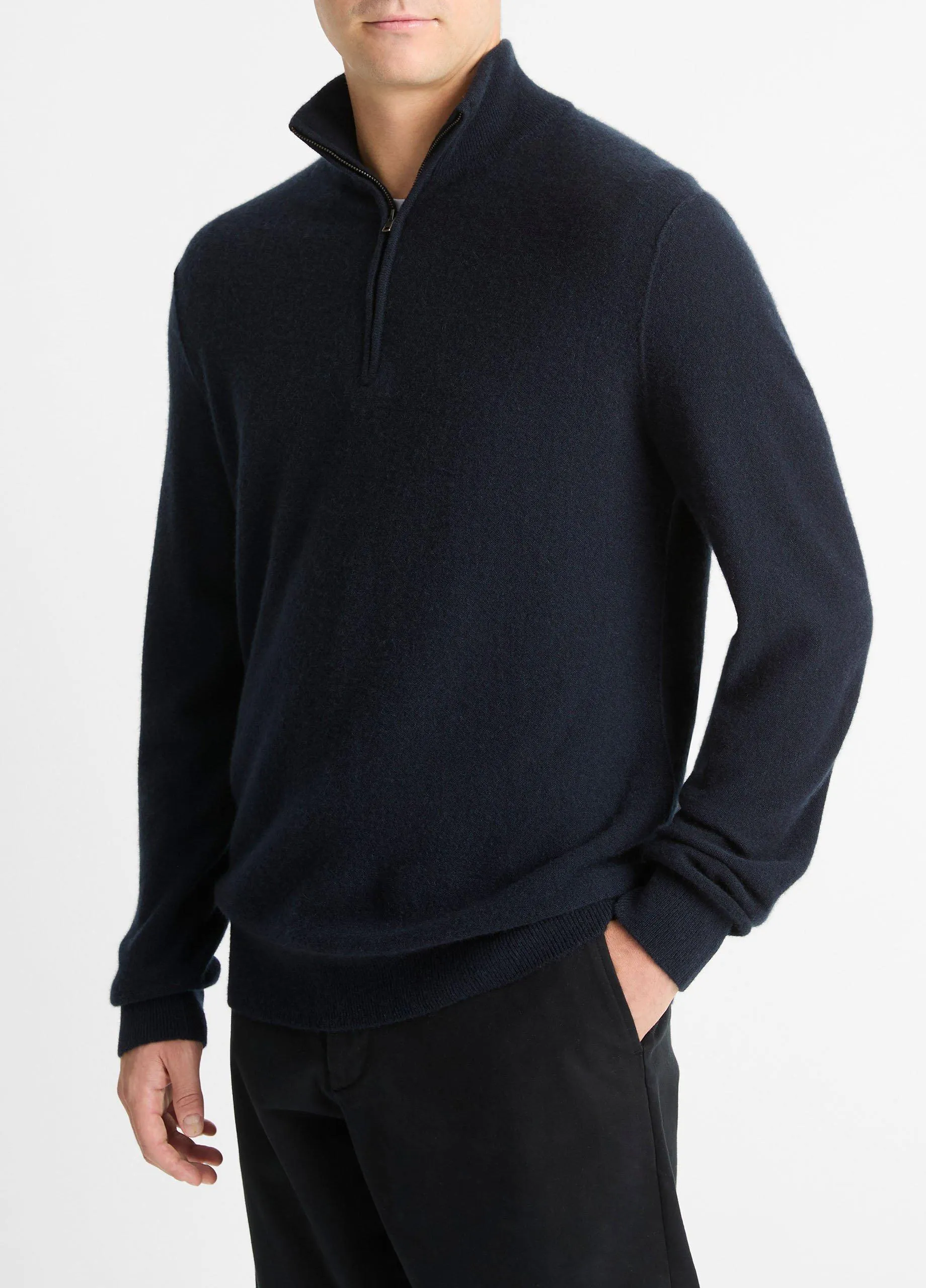 Plush Cashmere Quarter-Zip Sweater