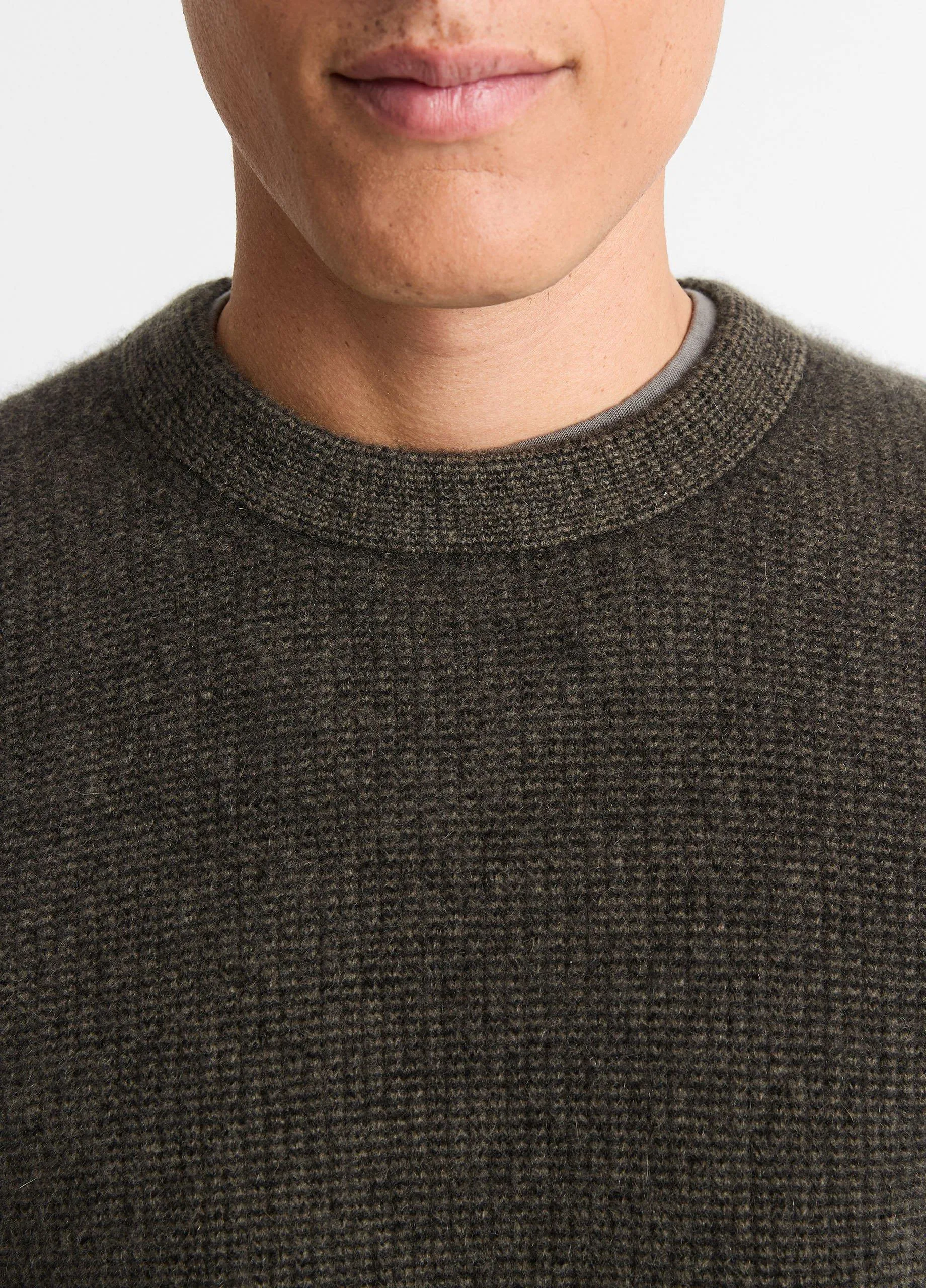 Plush Cashmere Thermal Crew Neck Sweater